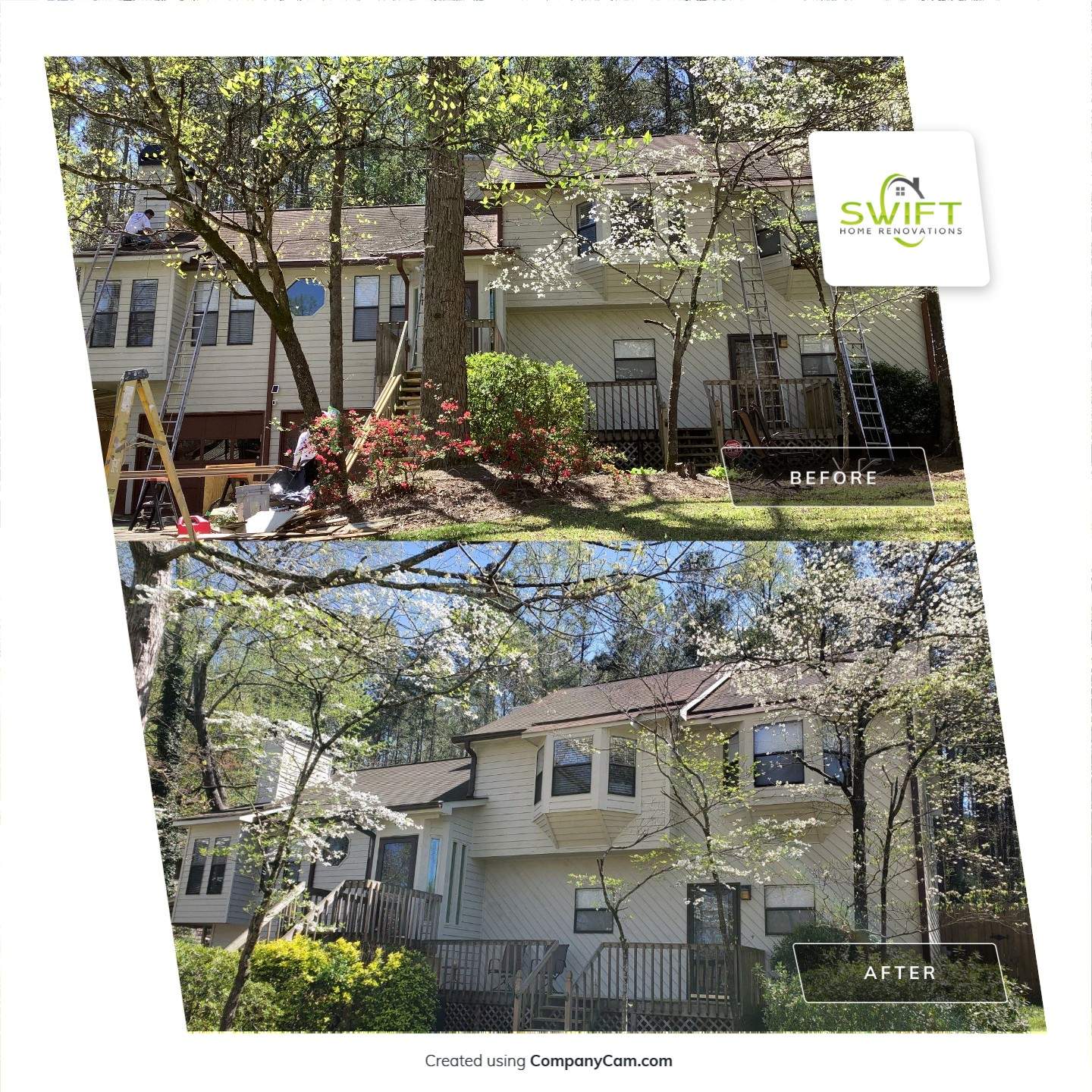 Residential Exterior Painting and Trim Restoration in Kennesaw by Swift Home Renovations