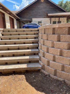 In Progress Retaining Wall Project by Peterson’s