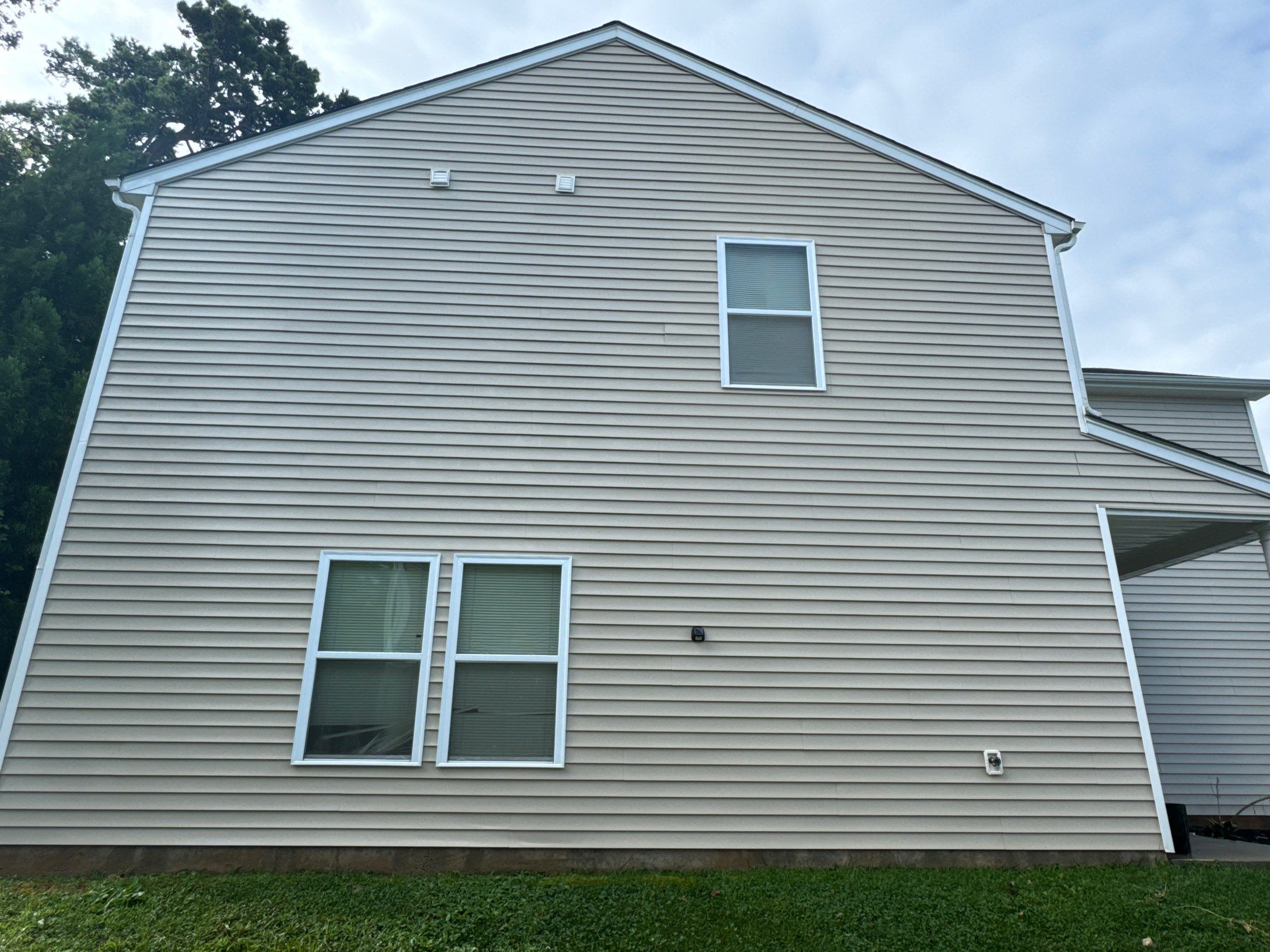 the service being done is house washing on the exterior vinyl siding of the home