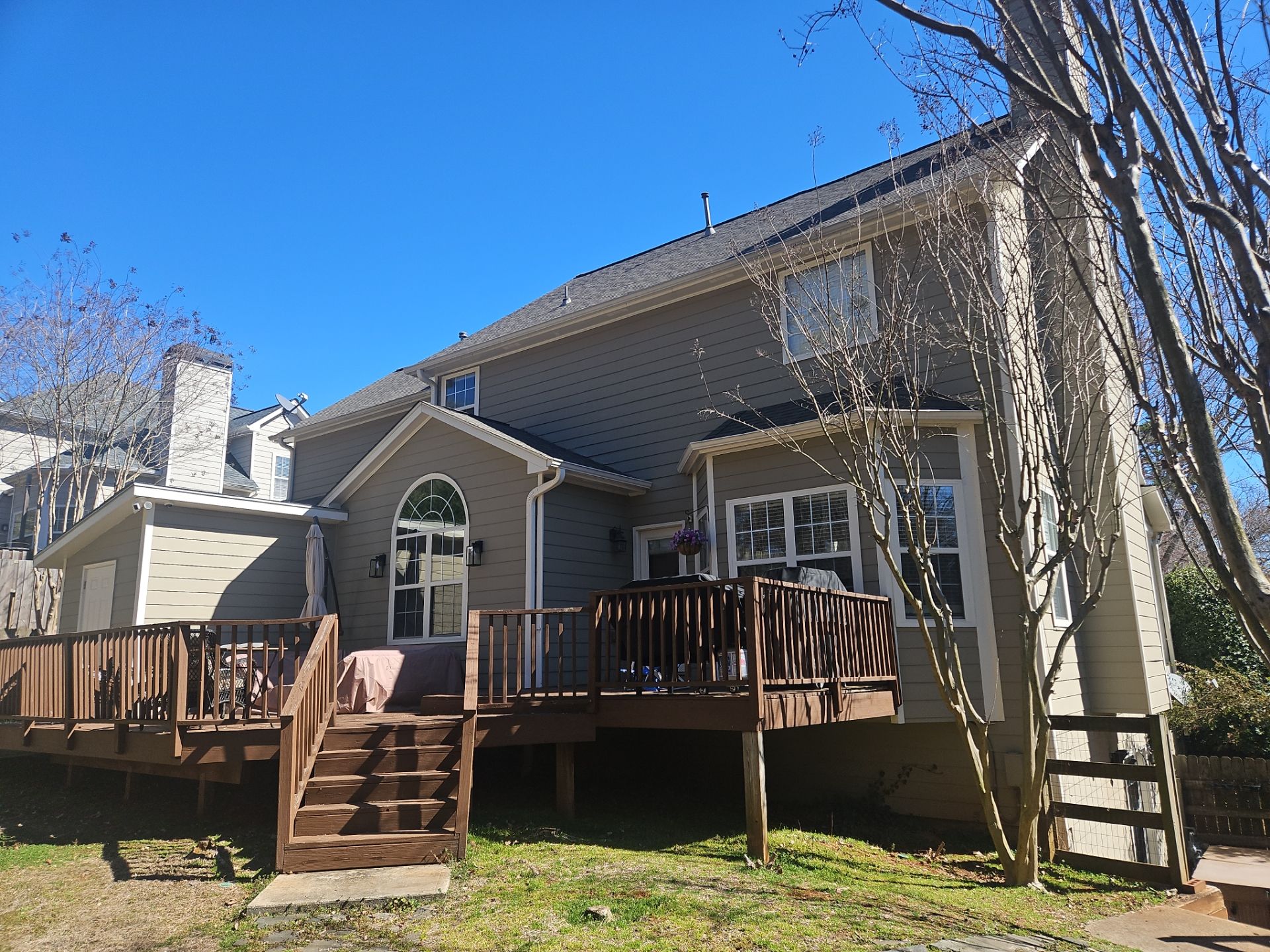 Wood Deck Build and Screen Porch Install in Kennesaw, GA by Nelson Exteriors 