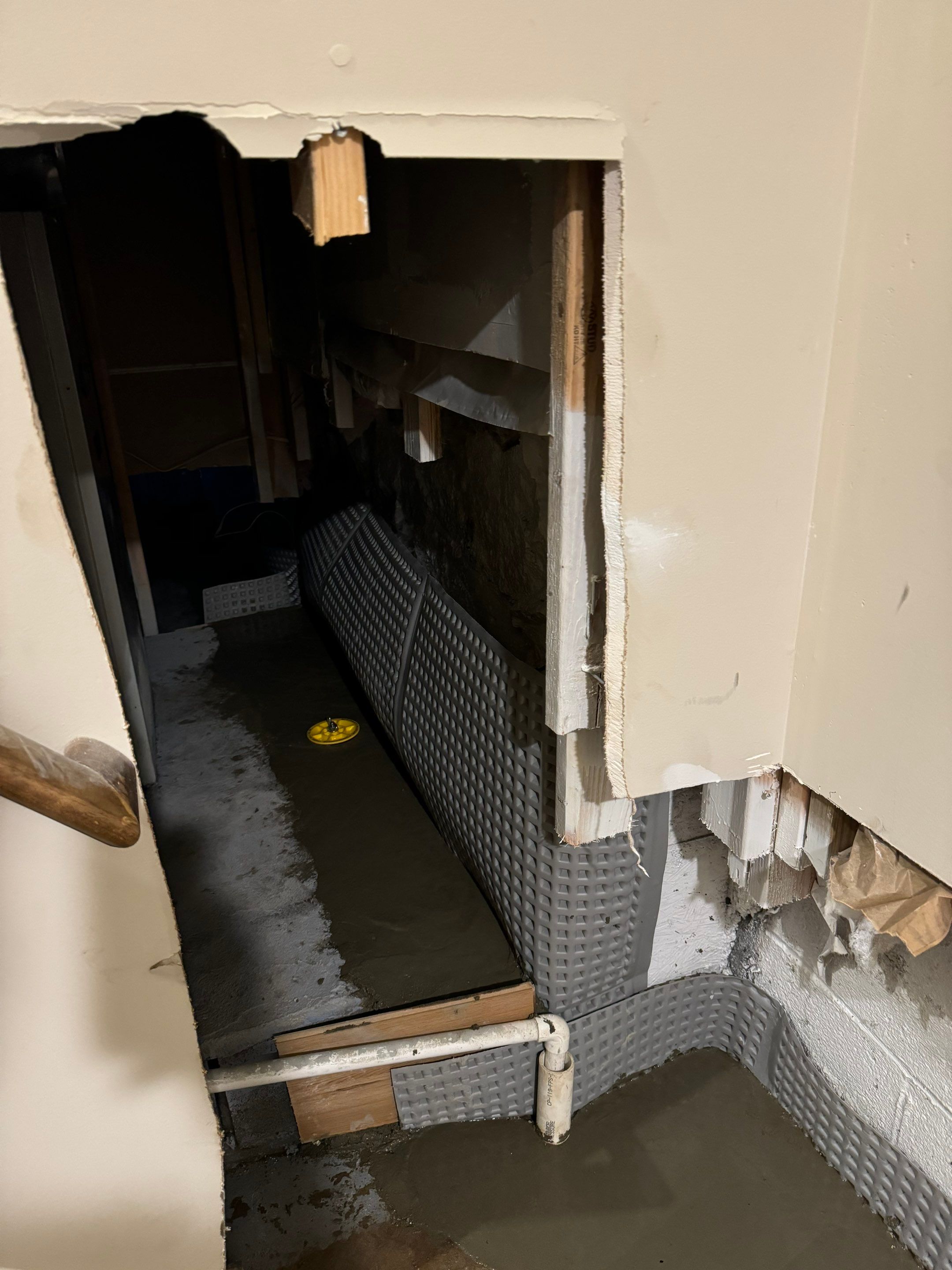 Interior French Drain & Wall Vapor Barrier Boonton NJ by Pure Service Pro, LLC 