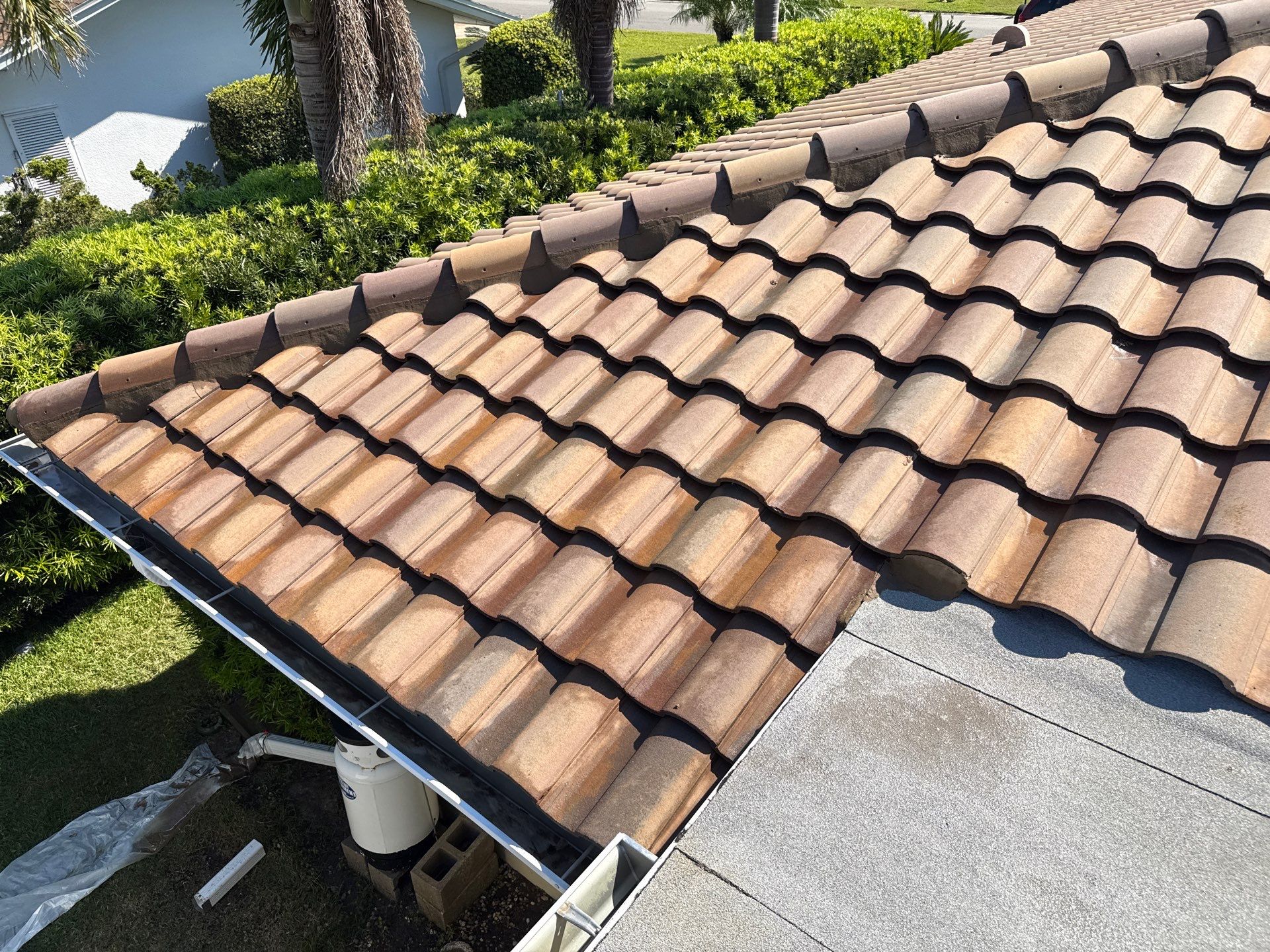 Concrete Tile Roof Cleaning in Village Green – Bradenton, FL | No Walking on Tiles! by Sunshine AquaWash