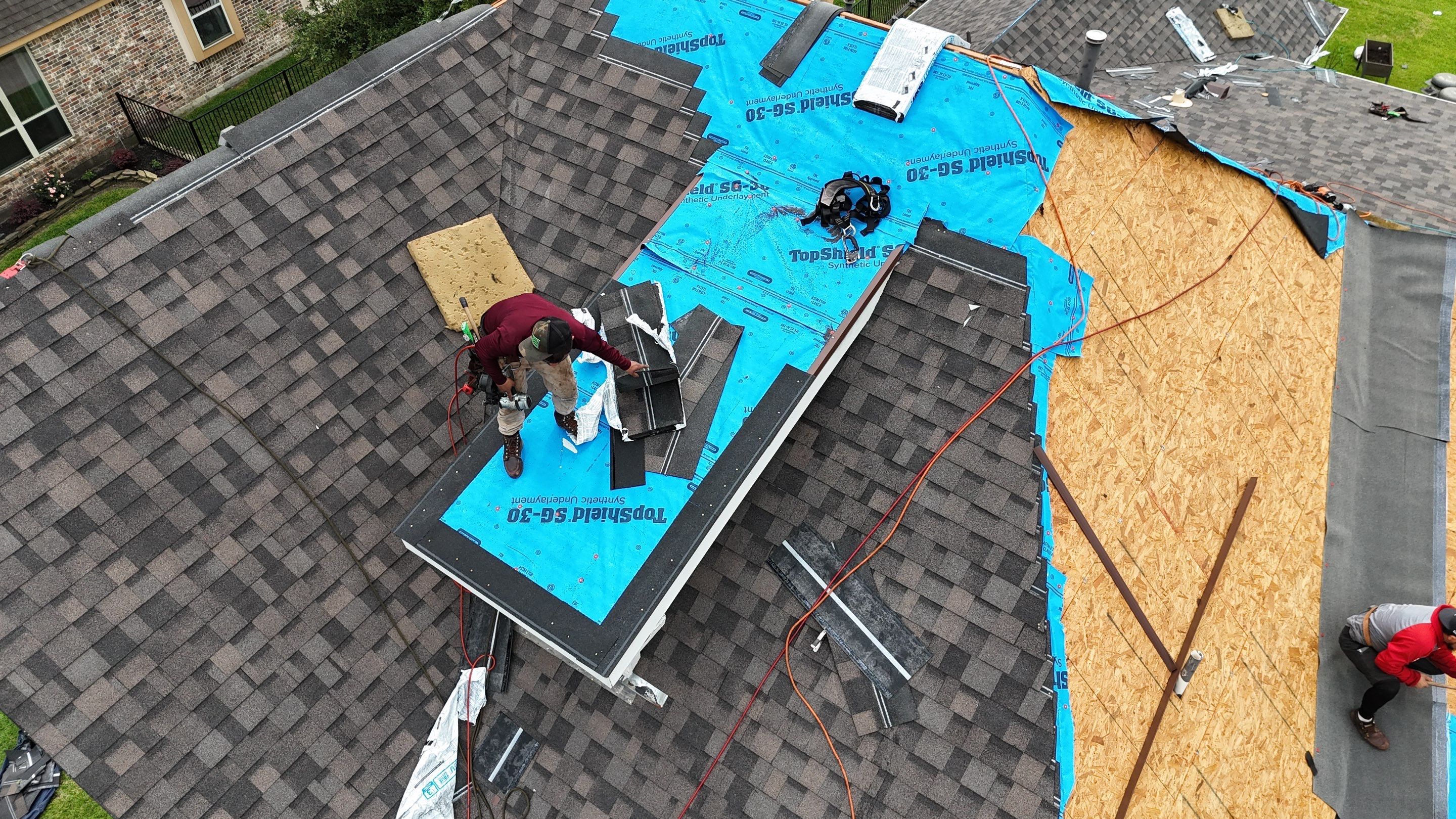 Residential Roofing Installation using IKO Dynasty by Core Four Roofing