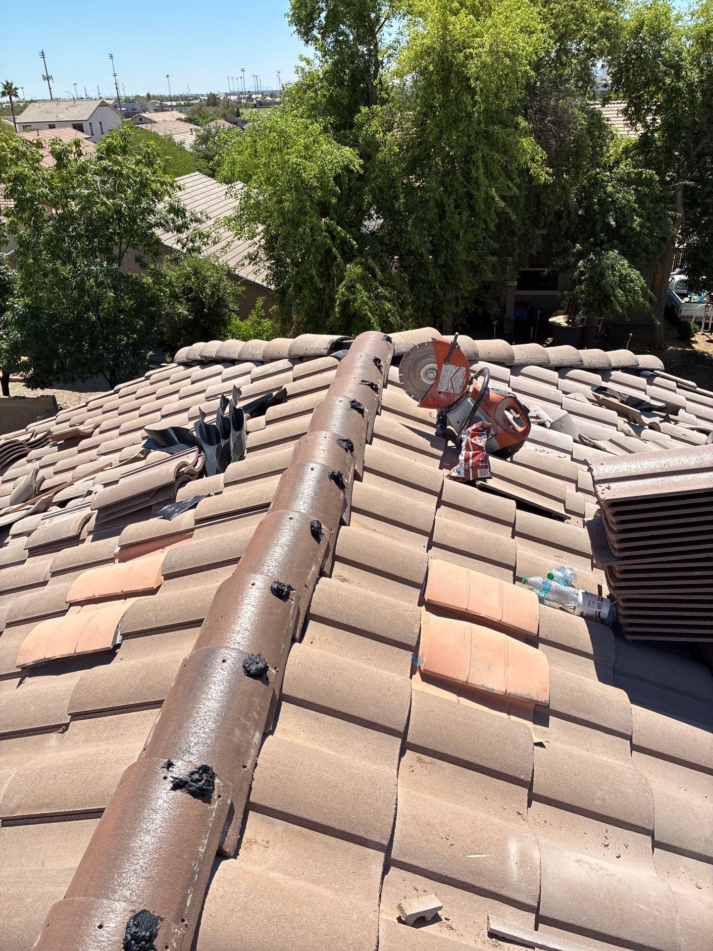 Tile Reset using Concrete Tiles in Mesa, Arizona by Weather-Tite Roofing