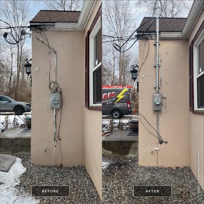 ZAM Installs New Panel & Pipe Mast for Service Upgrade