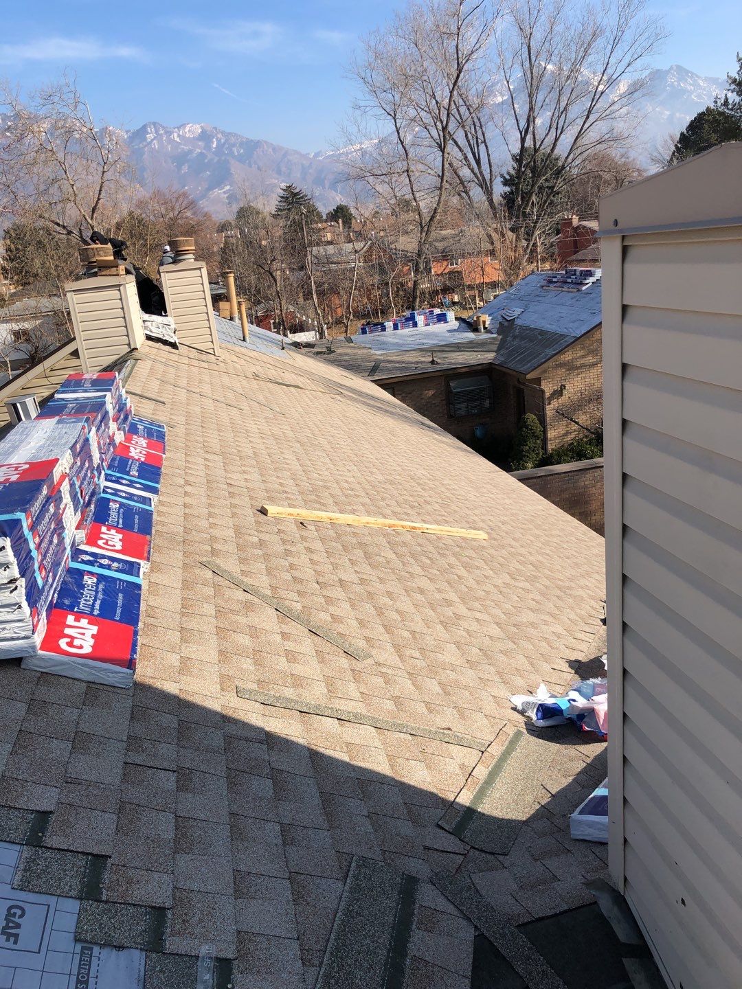 Storm Damaged Roof using GAF Timberline HDZ - Lifetime Shingle by The Roof Doctor