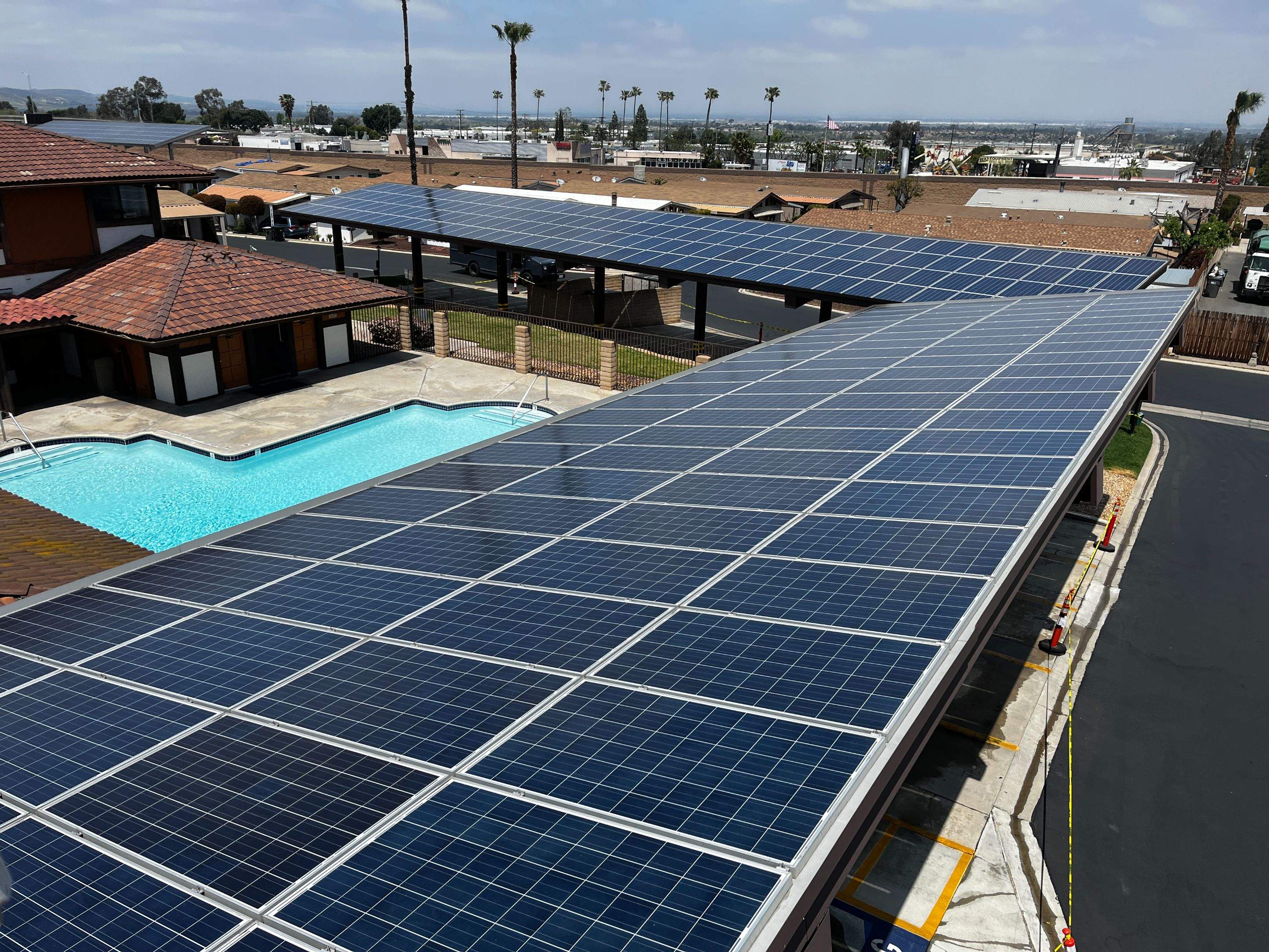 Carport Solar Panel Cleaning in Rowland Heights by Palm Coast Solar Cleaning