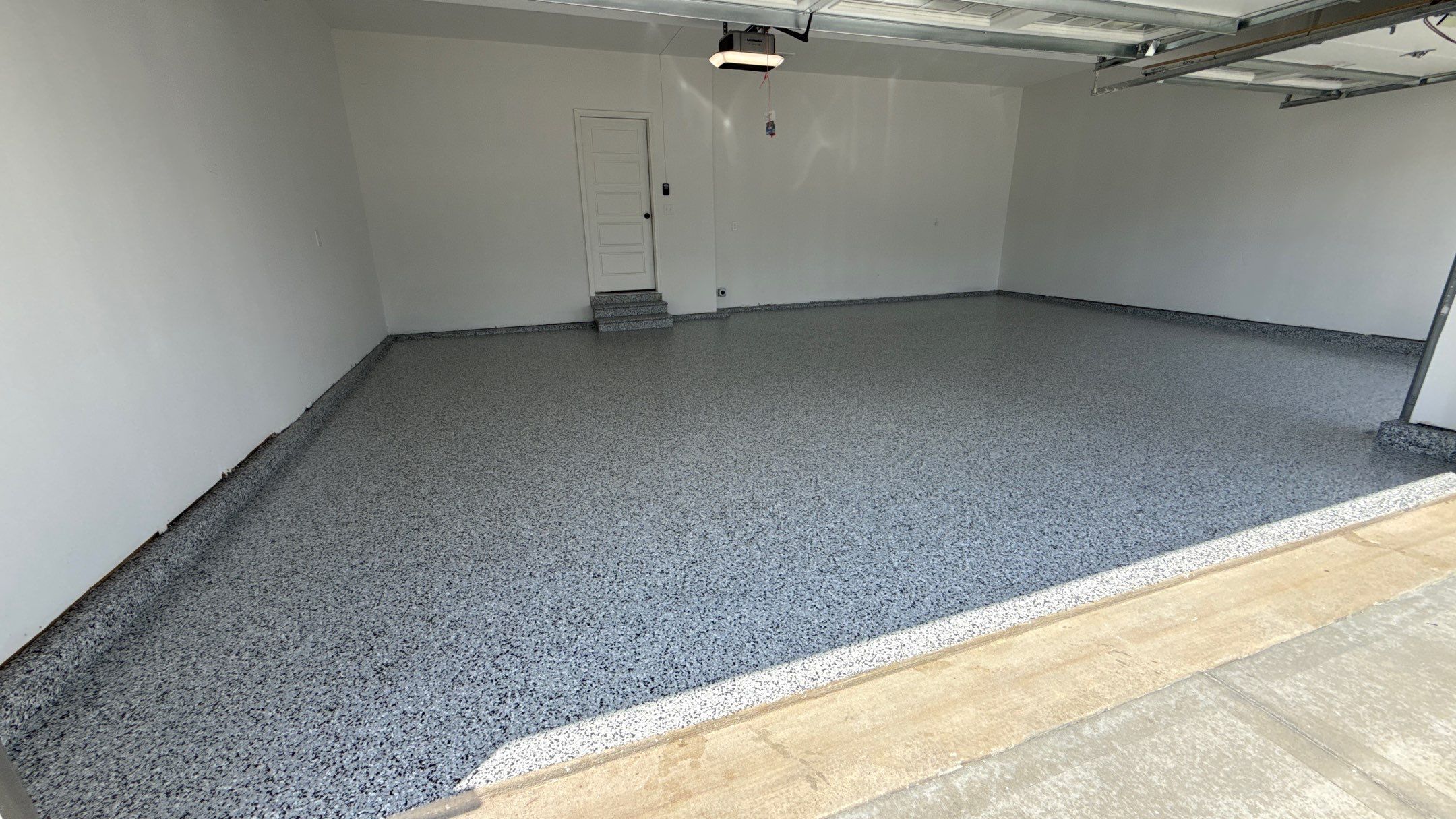 Another Beautiful Houndstooth Flake Floor Complete  by Banner Garage