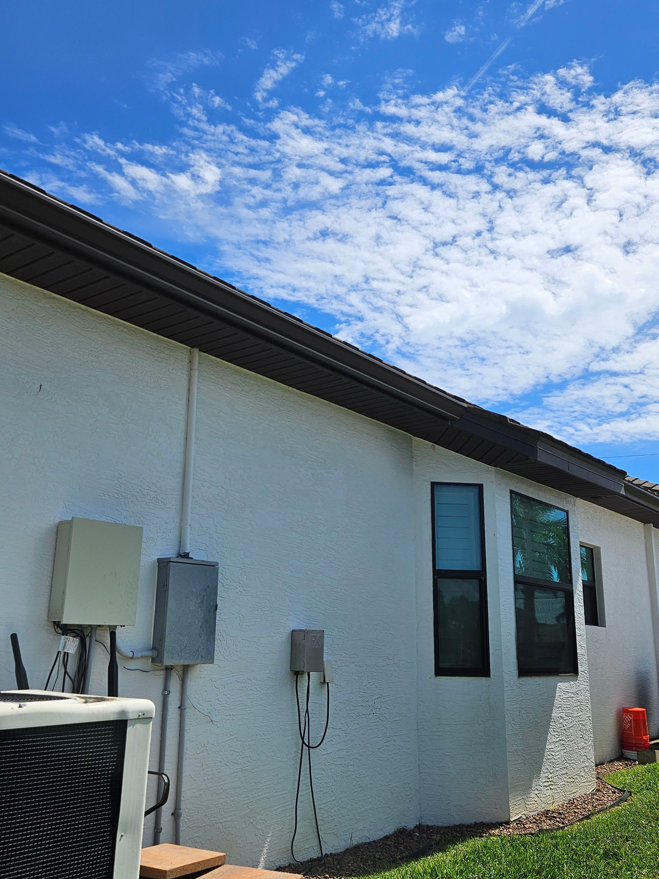 6 Inch Seamless Gutters using Musket Brown Seamless Gutters in Cape Coral FL by Gutter Professors