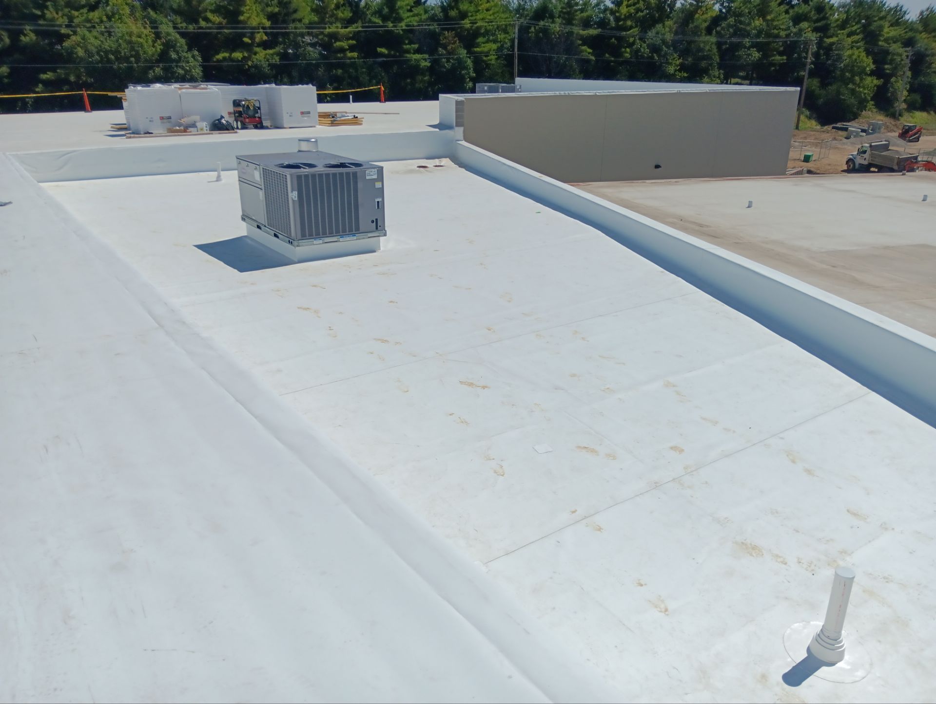 Commercial Roofing Installation using 60 mil GAF TPO by 3 Daughters Construction 