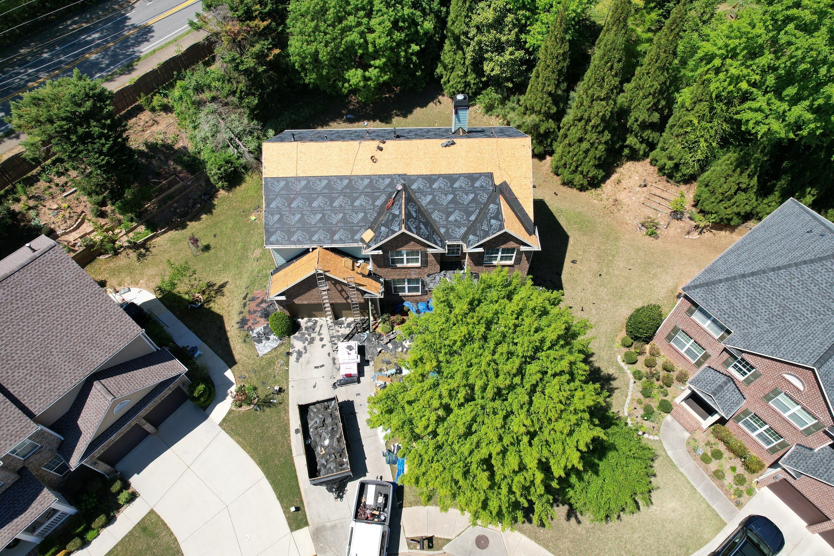 Residential Roofing Installation using Owens Corning Onyx Black by Inspector Roofing and Restoration