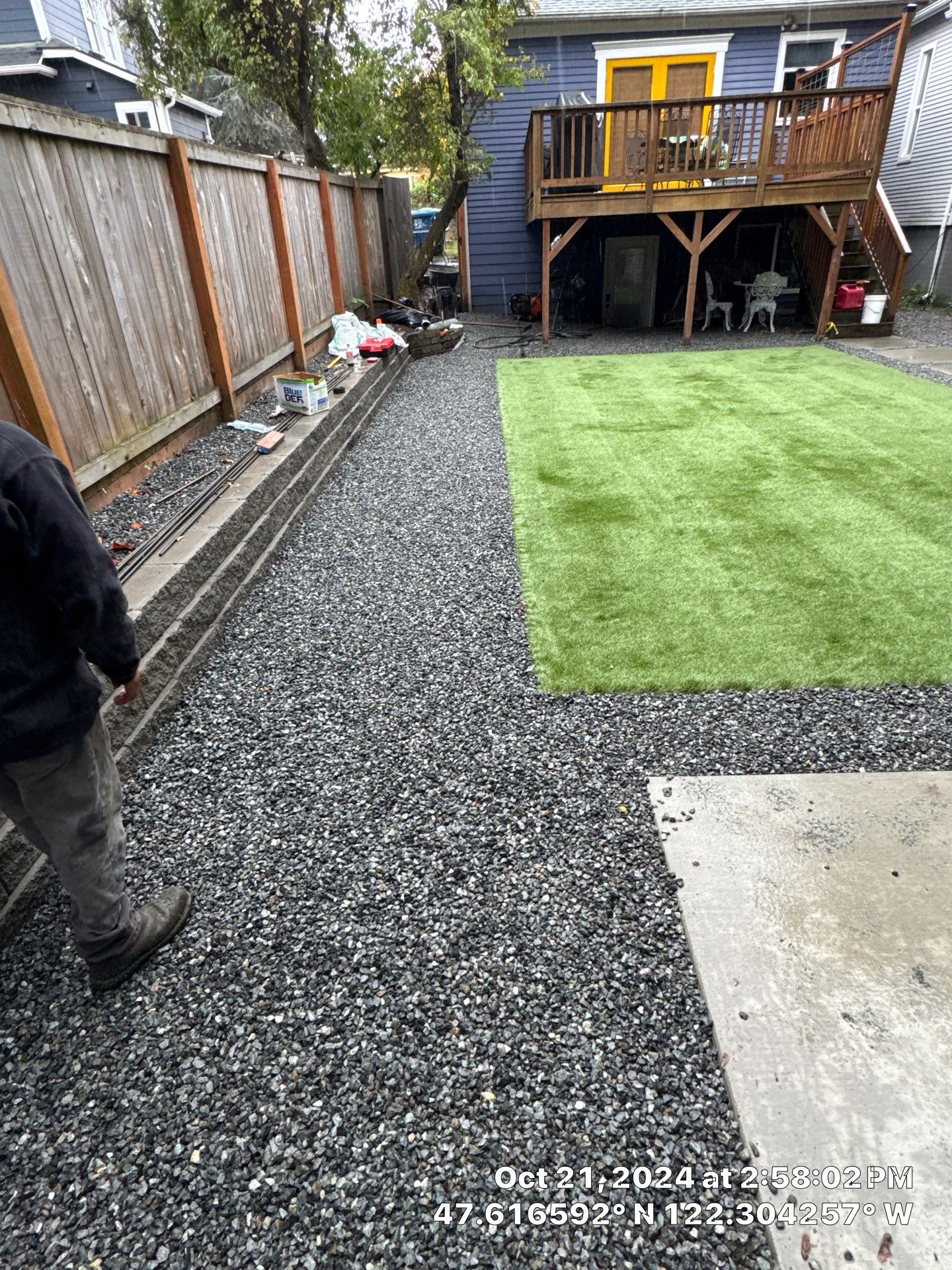 Turf Installation, Retaining Wall & Concrete Walkway | Seattle  by Jireh Asphalt & Concrete Inc 