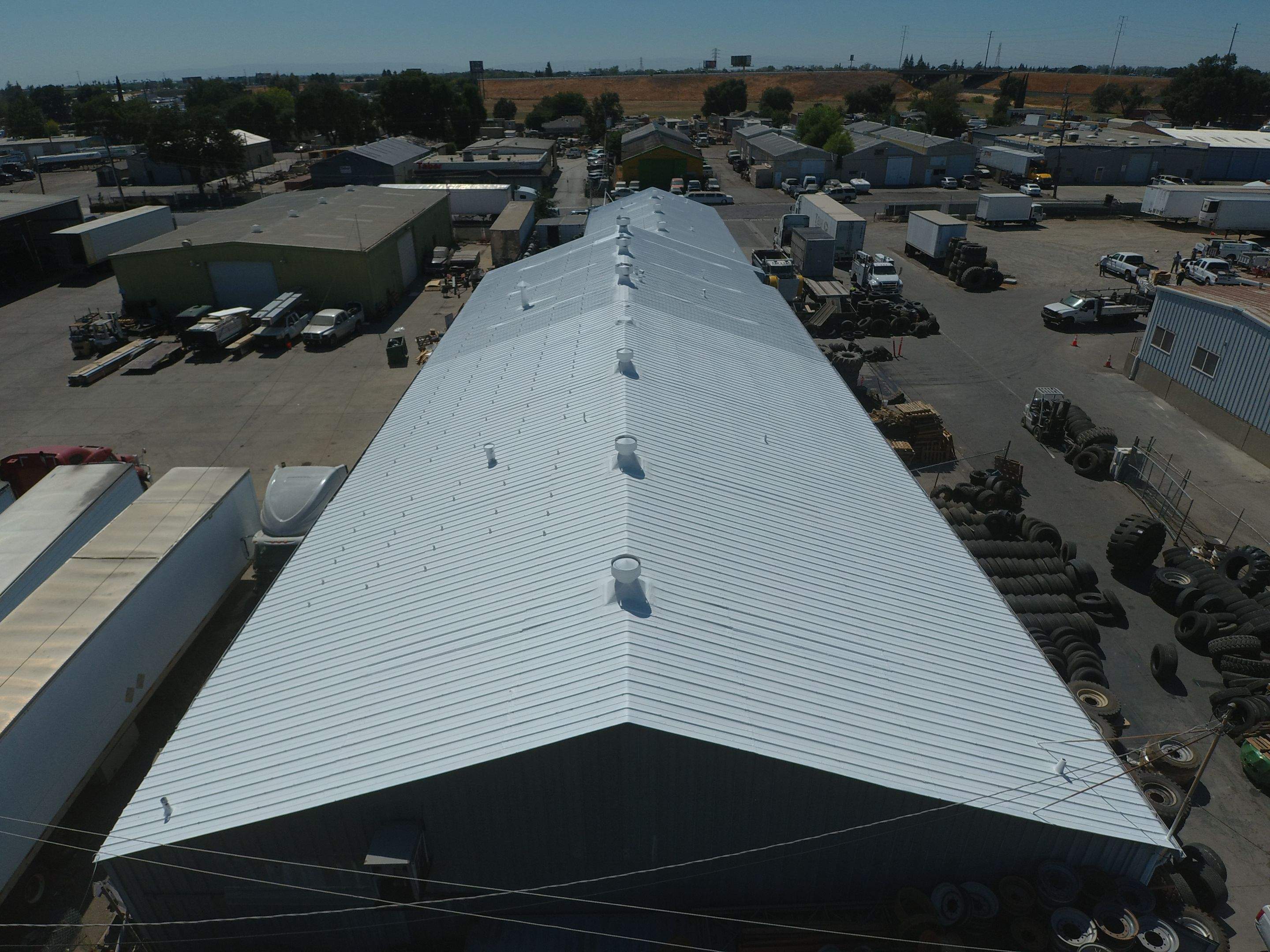 MR Roofing system using Conklin Benchmark/PUMA XL fabric and coating by Straight Edge Roofing Inc