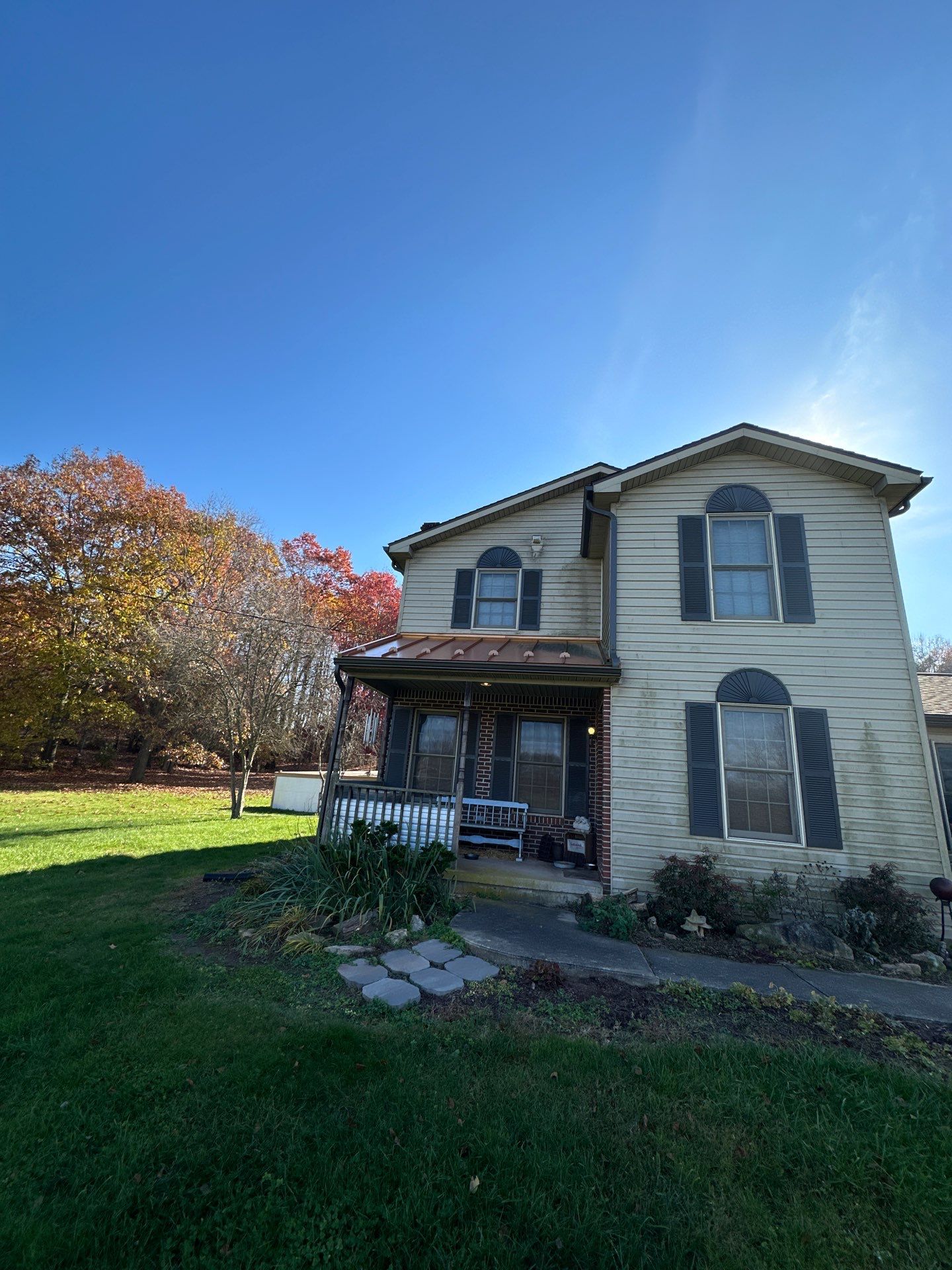 Shingle Roof-hickory, Metal Roof-bronze, Garage addition by Esh Builders