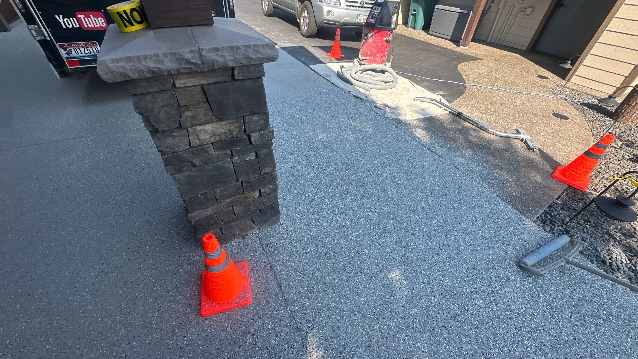 Garage Apron using Shale Hybrid by Croc Coatings, LLC