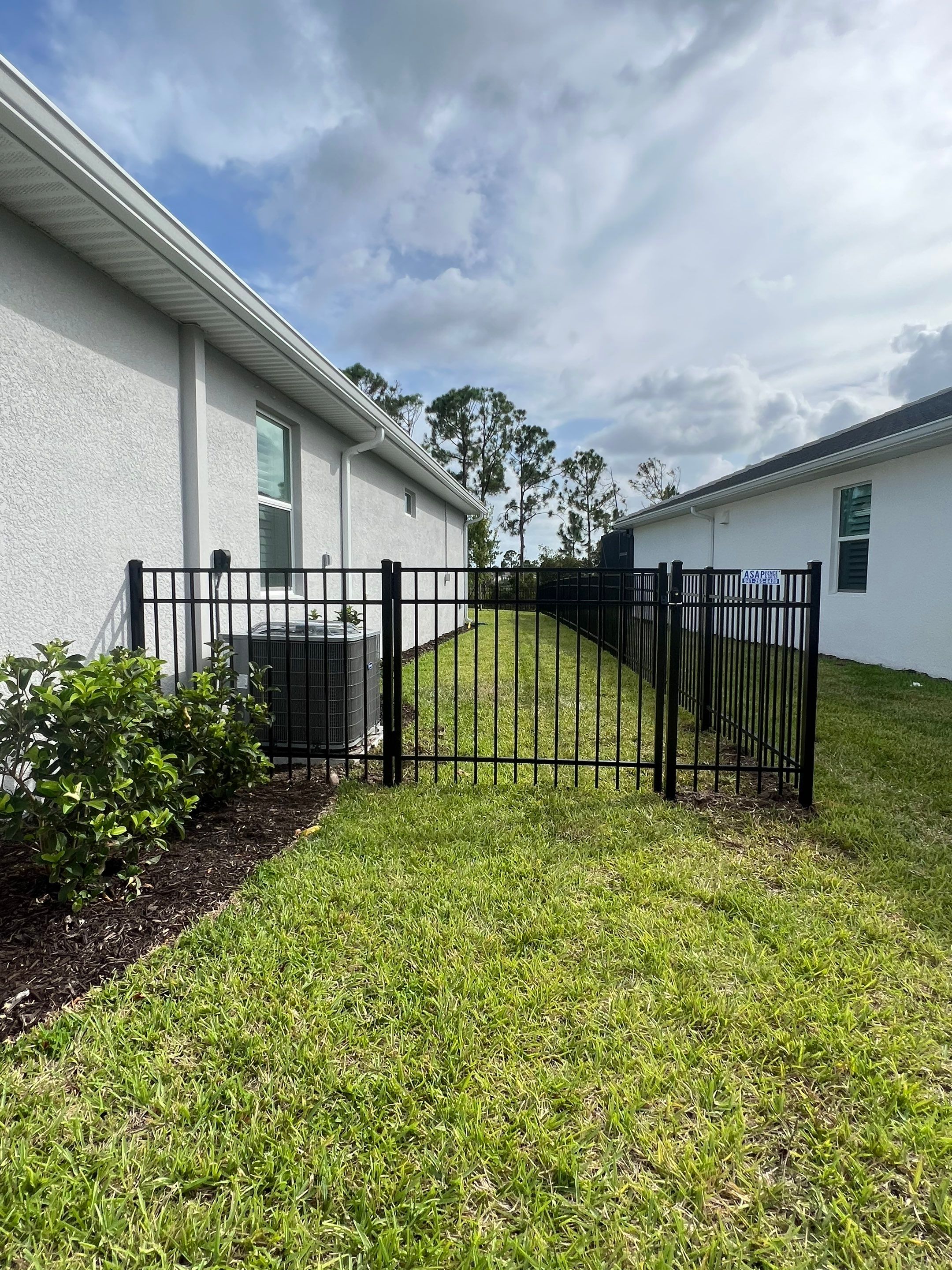 Aluminum Fence Installation using Black 3 Rail Aluminum Fence by Asap fence and gates, LLC