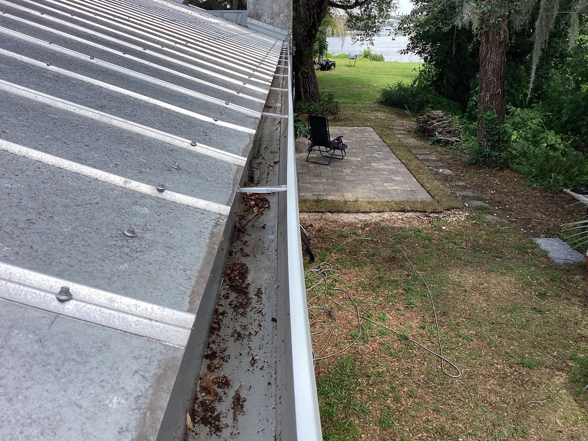 White 6-Inch Gutters and Leaf Guard Installation in Fort Myers FL by Gutter Professors
