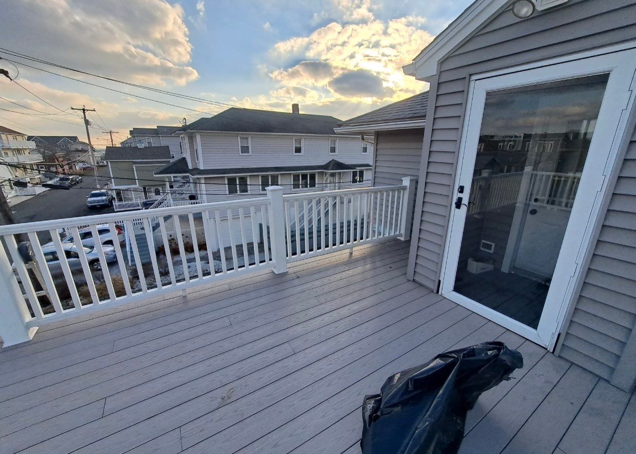 Deck Installation using trex over epdm roof by A Plus Exterior