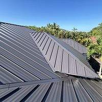 24ga 1.5" Mechanical Seam Dark Bronze  by Total Roofing System The Metal Roof Experts