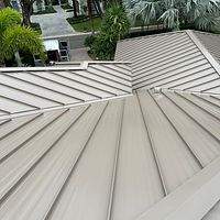 .032 Aluminum 1.5" Mechanical Seam Buckskin  by Total Roofing System The Metal Roof Experts