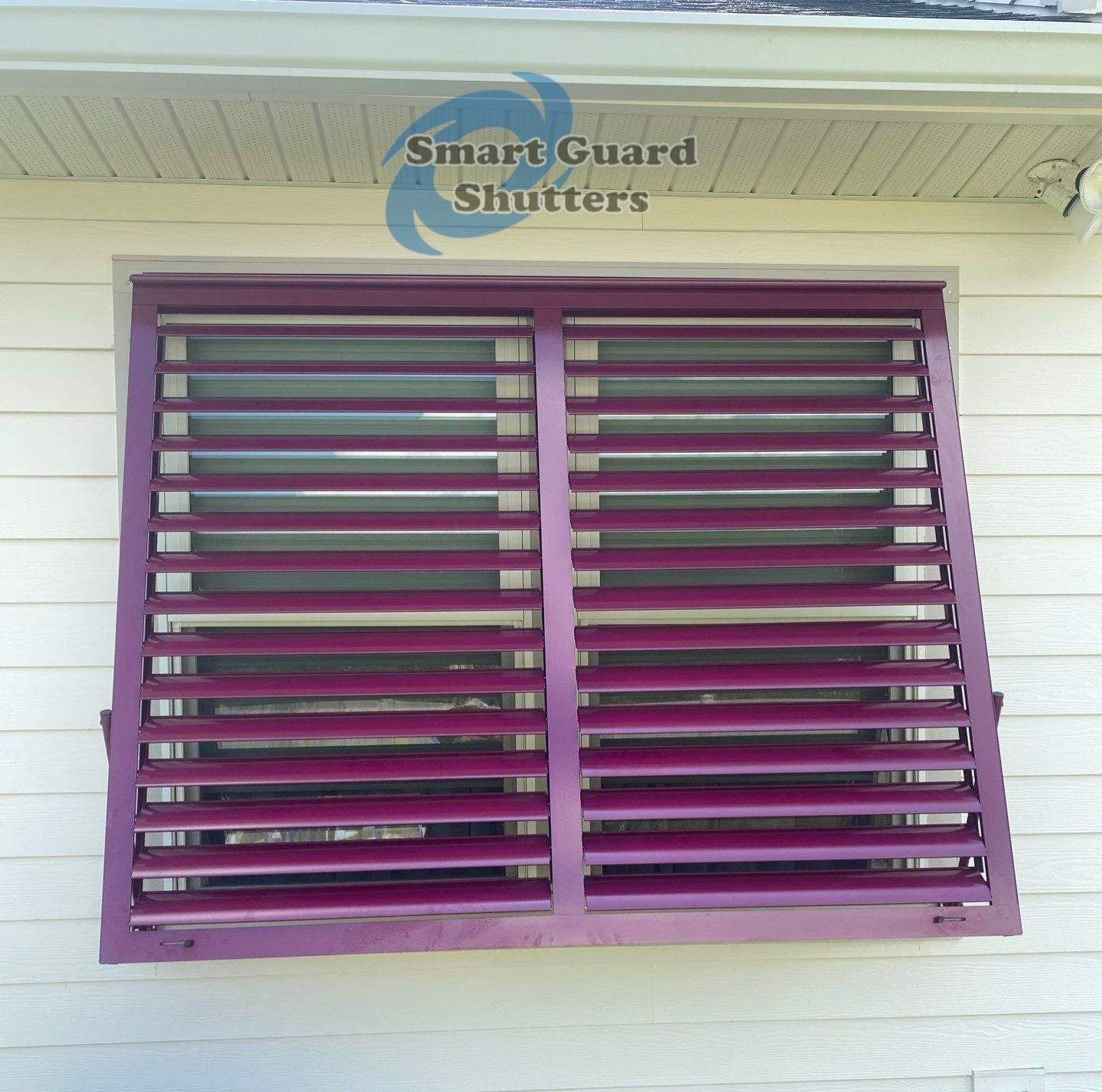 Impact Bahamas in Claret Violet by Smart Guard Shutters