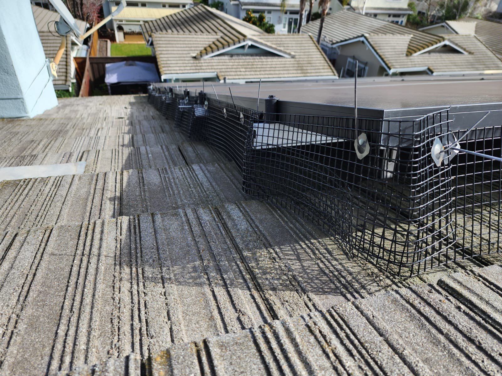 Solar Panel Bird Proofing using Critter Guard Mesh-Flat tile by All One Solar Shine