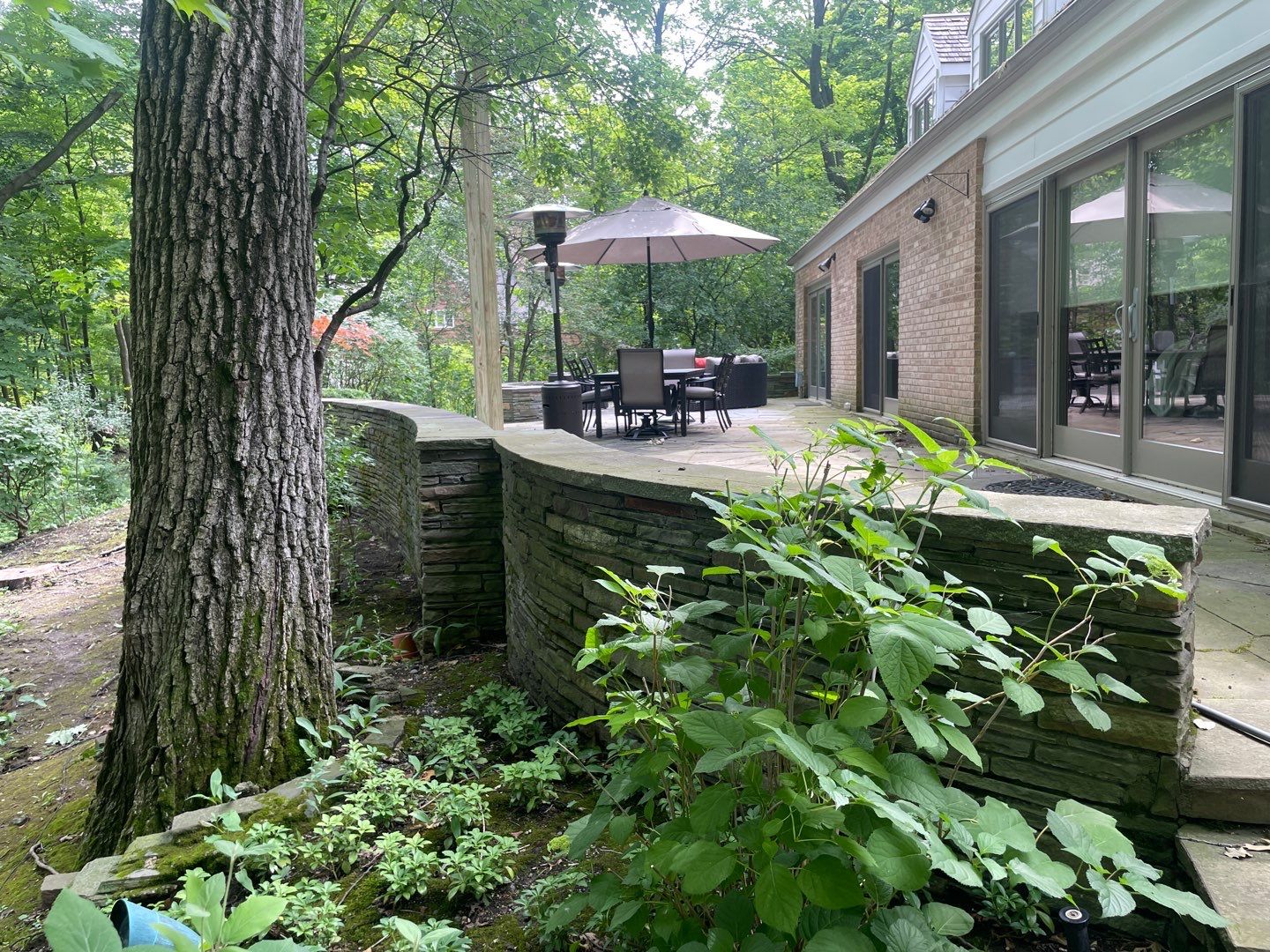 Bluestone patio cleaning by Northern Power Washing LLC.