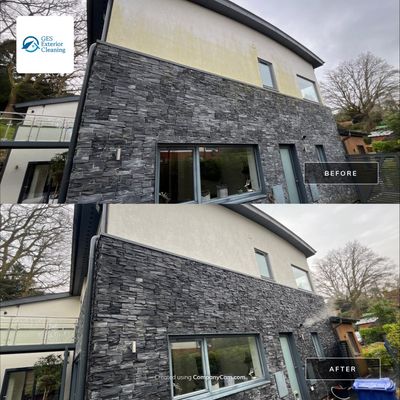 Render and patio clean using Honda 15lpm Low Pressure Washing Machine