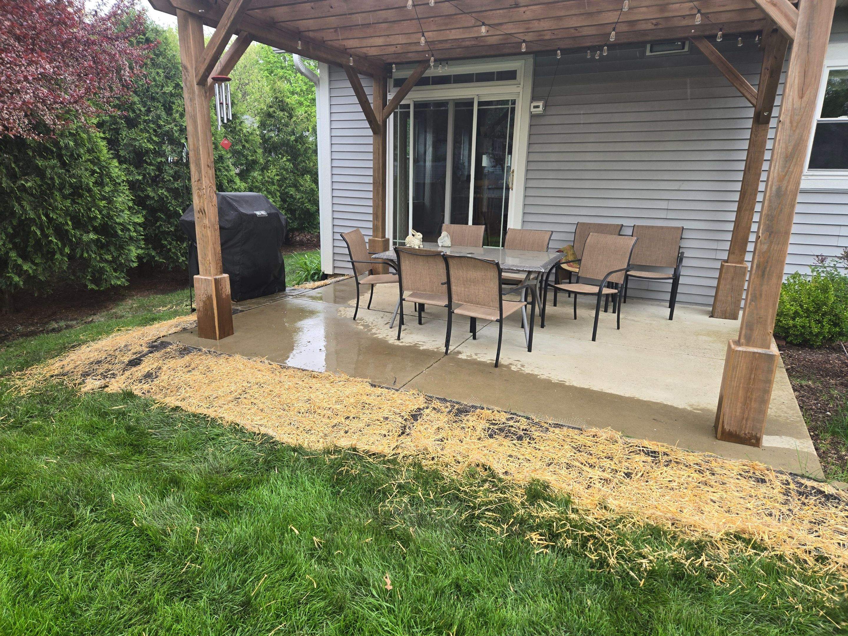 Downspout Discharge Installation & Yard Regrading by Allied Water Services