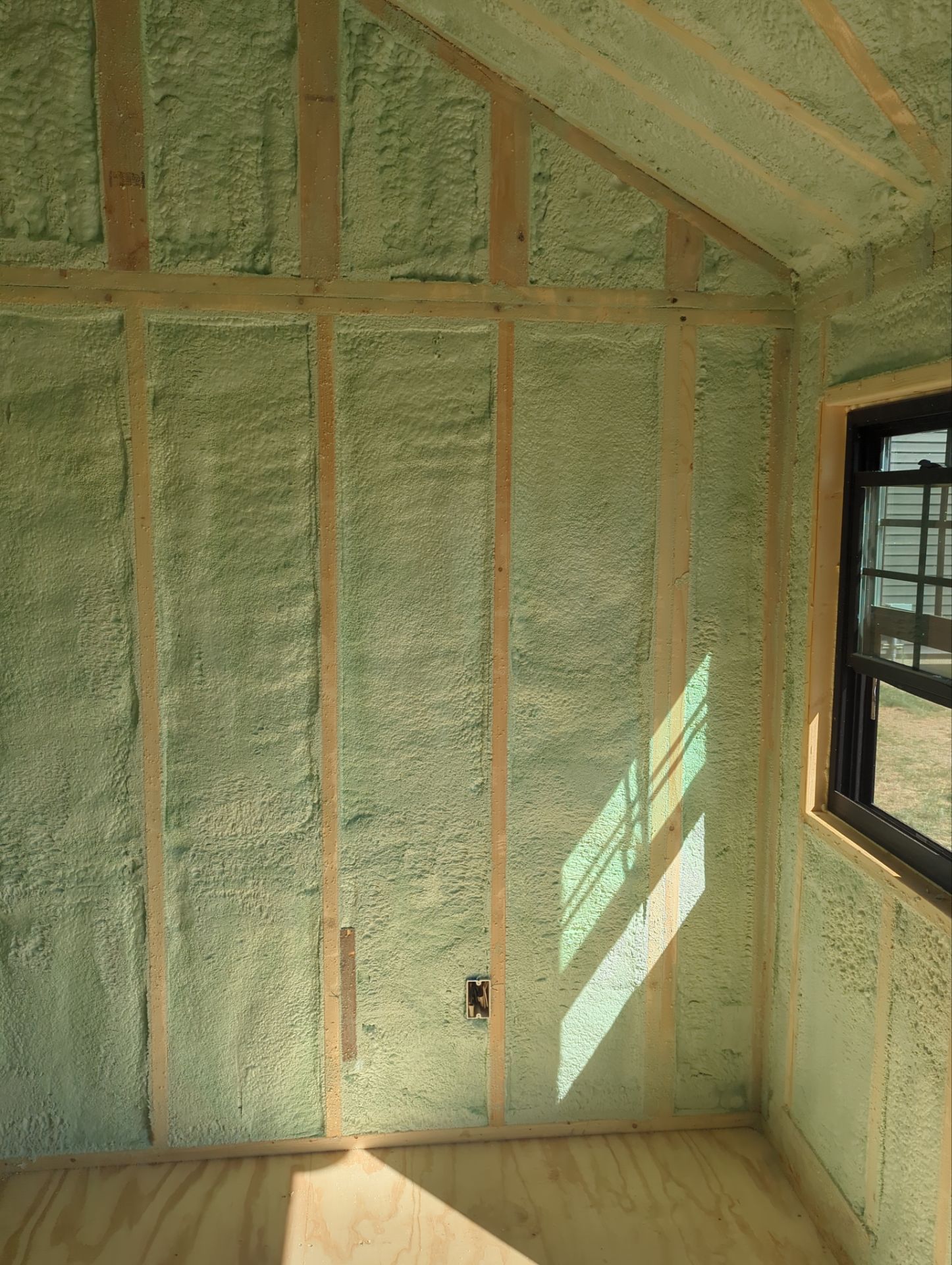 Exterior Walls using Closed Cell Spray Foam by NYS Foam & Energy