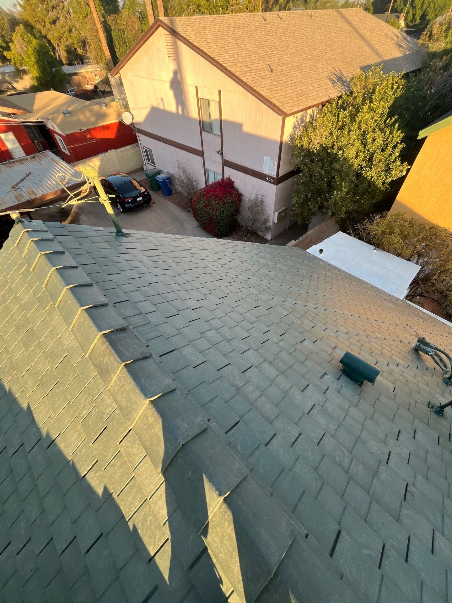 Slate Grey Enviroshake Tile by Reimagine Roofing