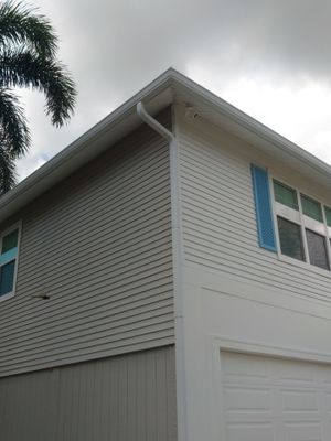 Complete Gutter System with Downspouts & Guards in Fort Myers Beach FL