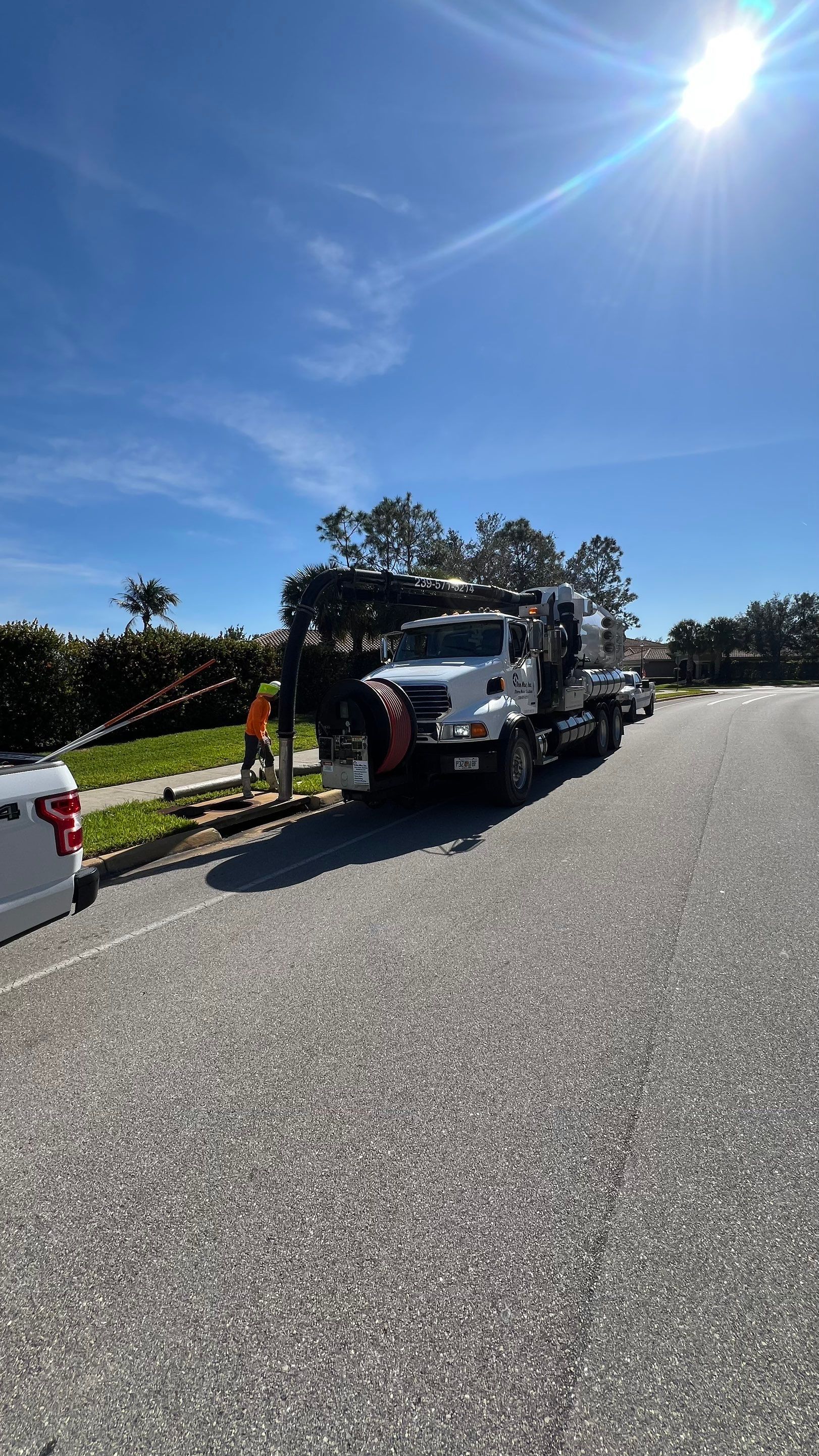 Naples Association Catch Basin Cleaning using Vactor Truck by APS Power & Water