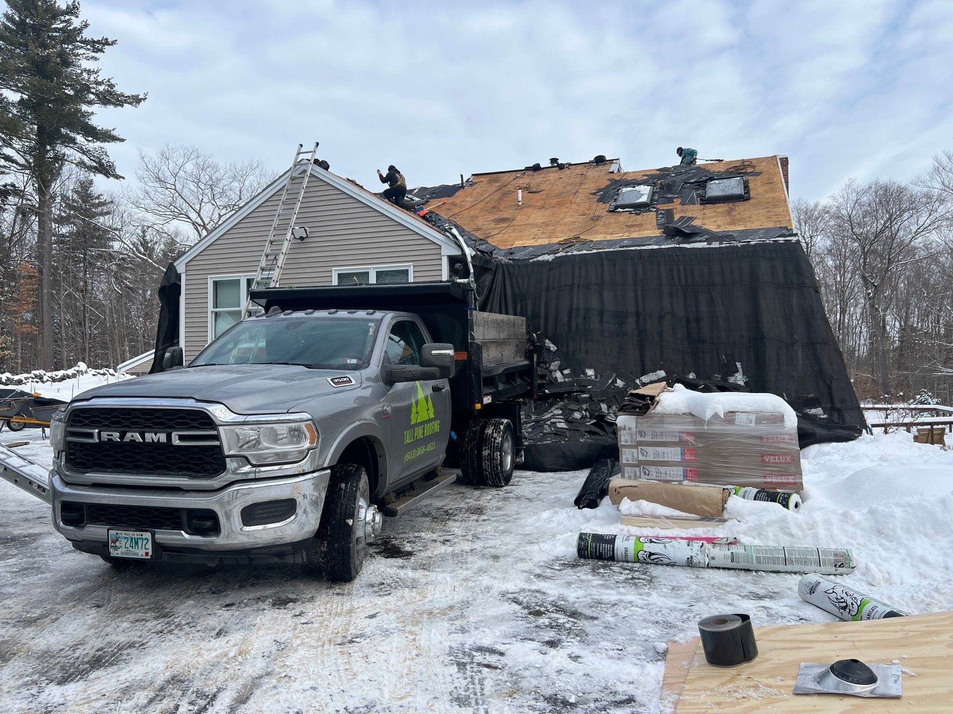 Roof Installation in Strafford New Hampshire by Tall pine roofing