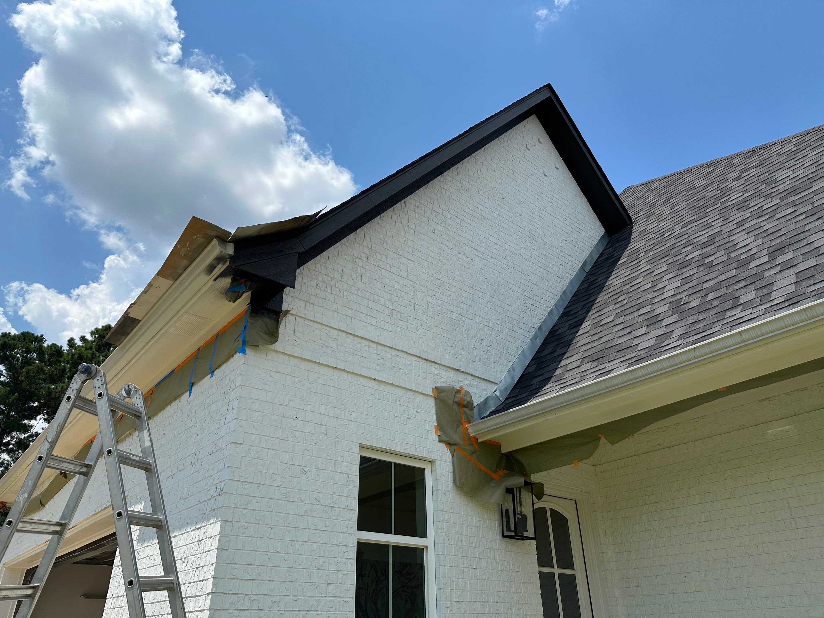 Exterior Painting in Longview, TX | Roof & Eaves in Elegant Black by Quality Coats Painting