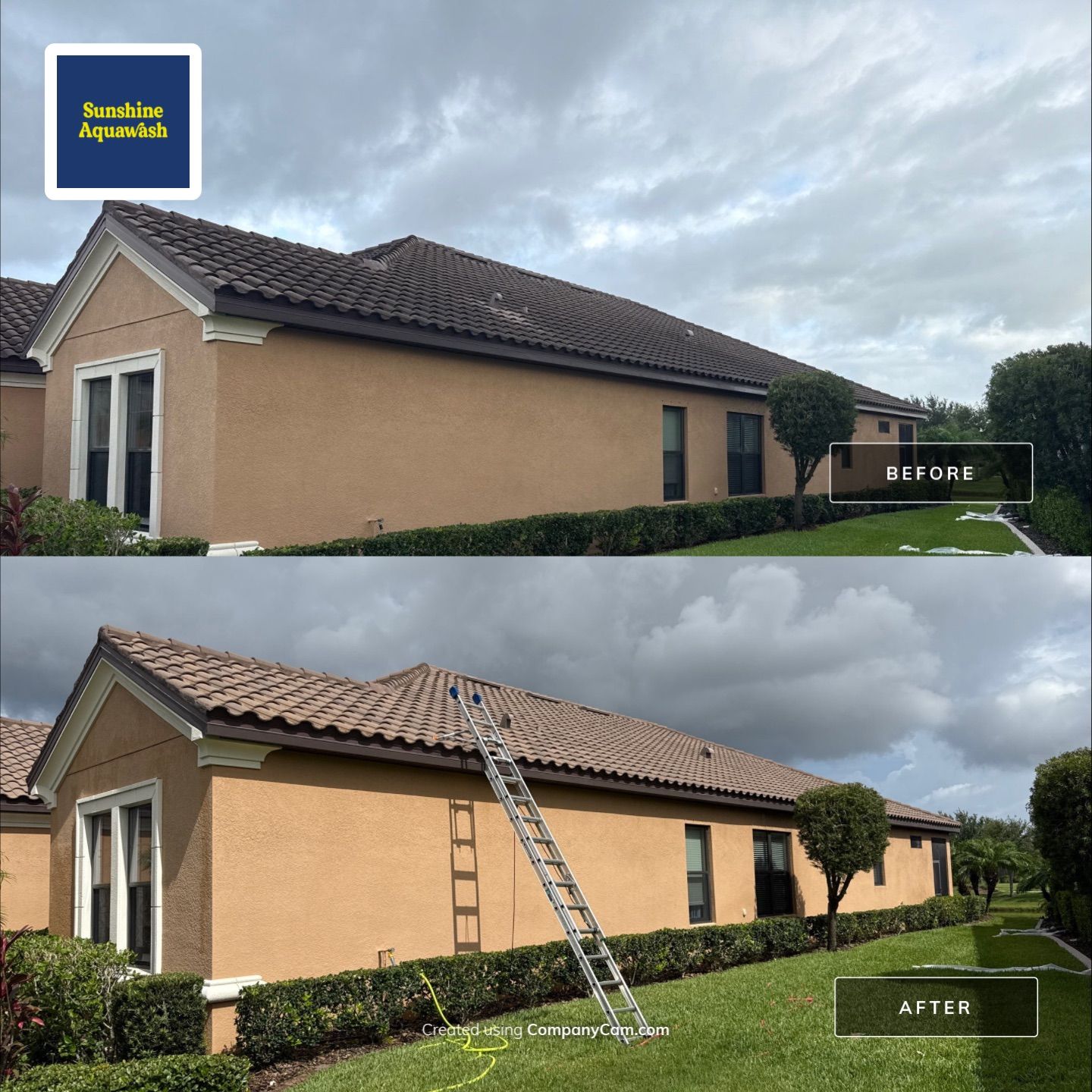 Tile Roof Cleaning & Paver Driveway Restoration – Artisan Lakes Esplanade, Palmetto, FL by Sunshine AquaWash