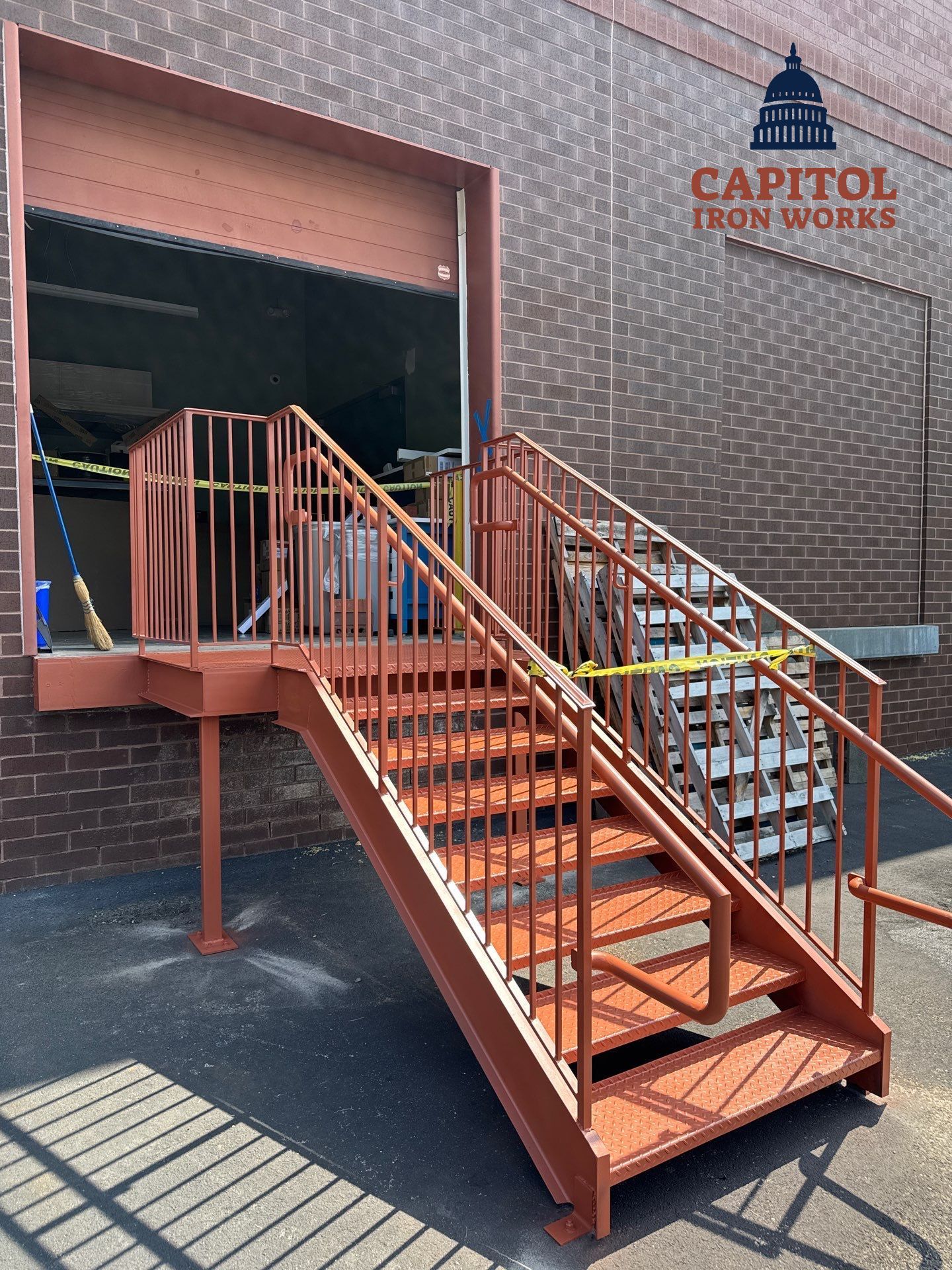 Industrial Structural Staircase & Pipe Railings – Gateway Center – Gaithersburg, MD by Capitol Iron Works