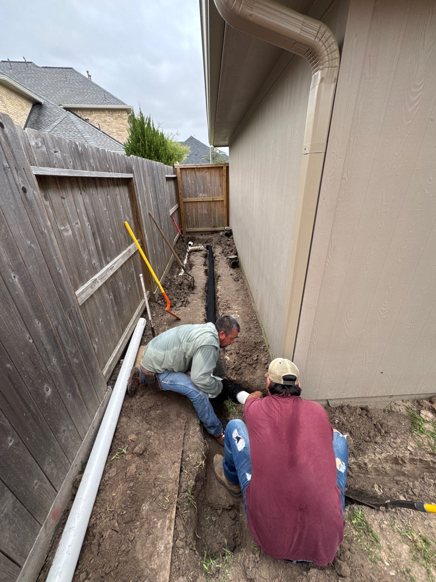 🌟 Steven’s Garage & Backyard Drainage Makeover by Texas Urban Elements