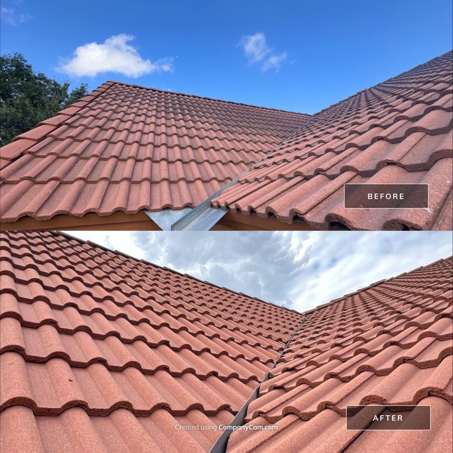 Tile Roof Wash Project in San Antonio by Bright Choice