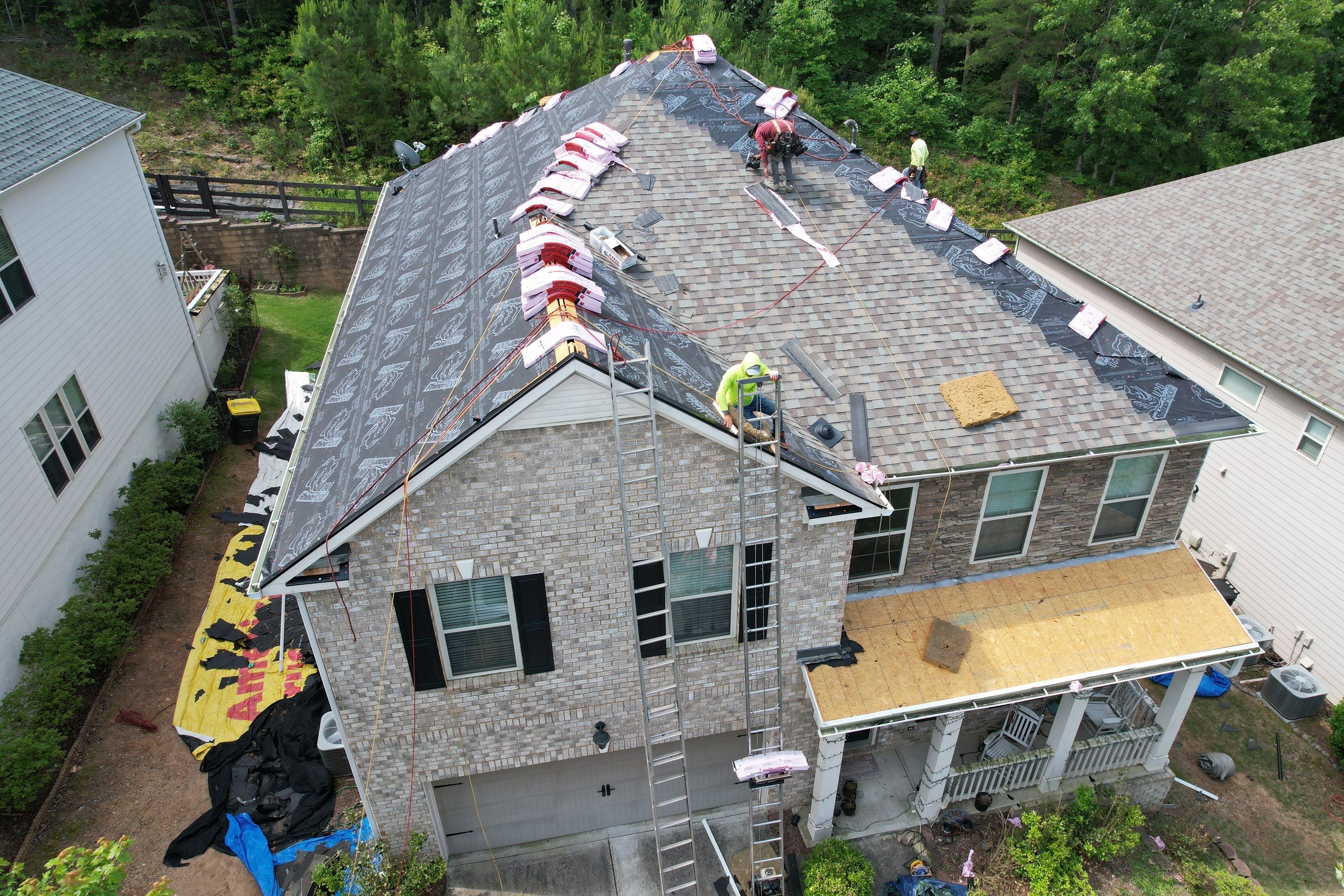 Residential Roofing Installation using Owens Corning by Inspector Roofing and Restoration