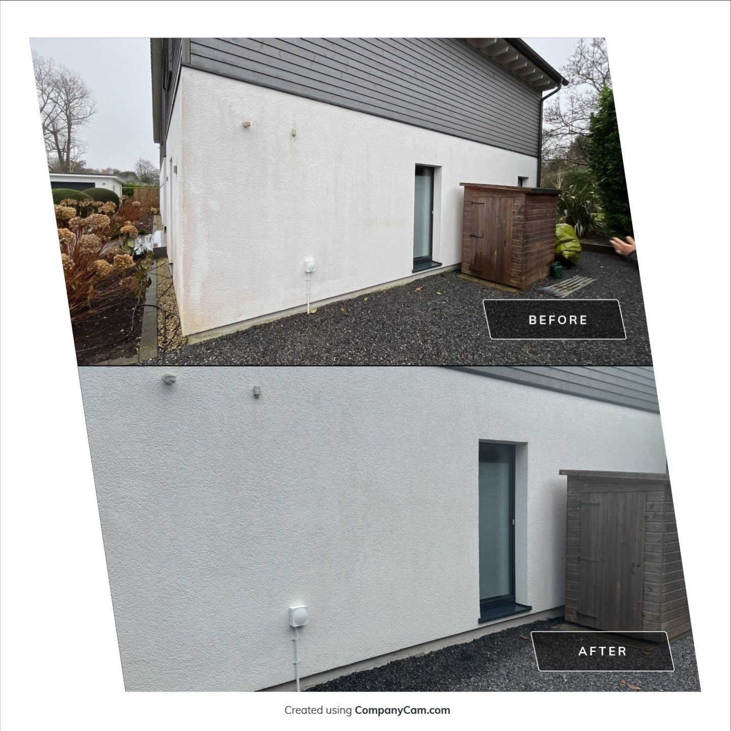 Render Clean using Pureseal Biocide - Solar Panel Clean by Ges Exterior Cleaning ltd