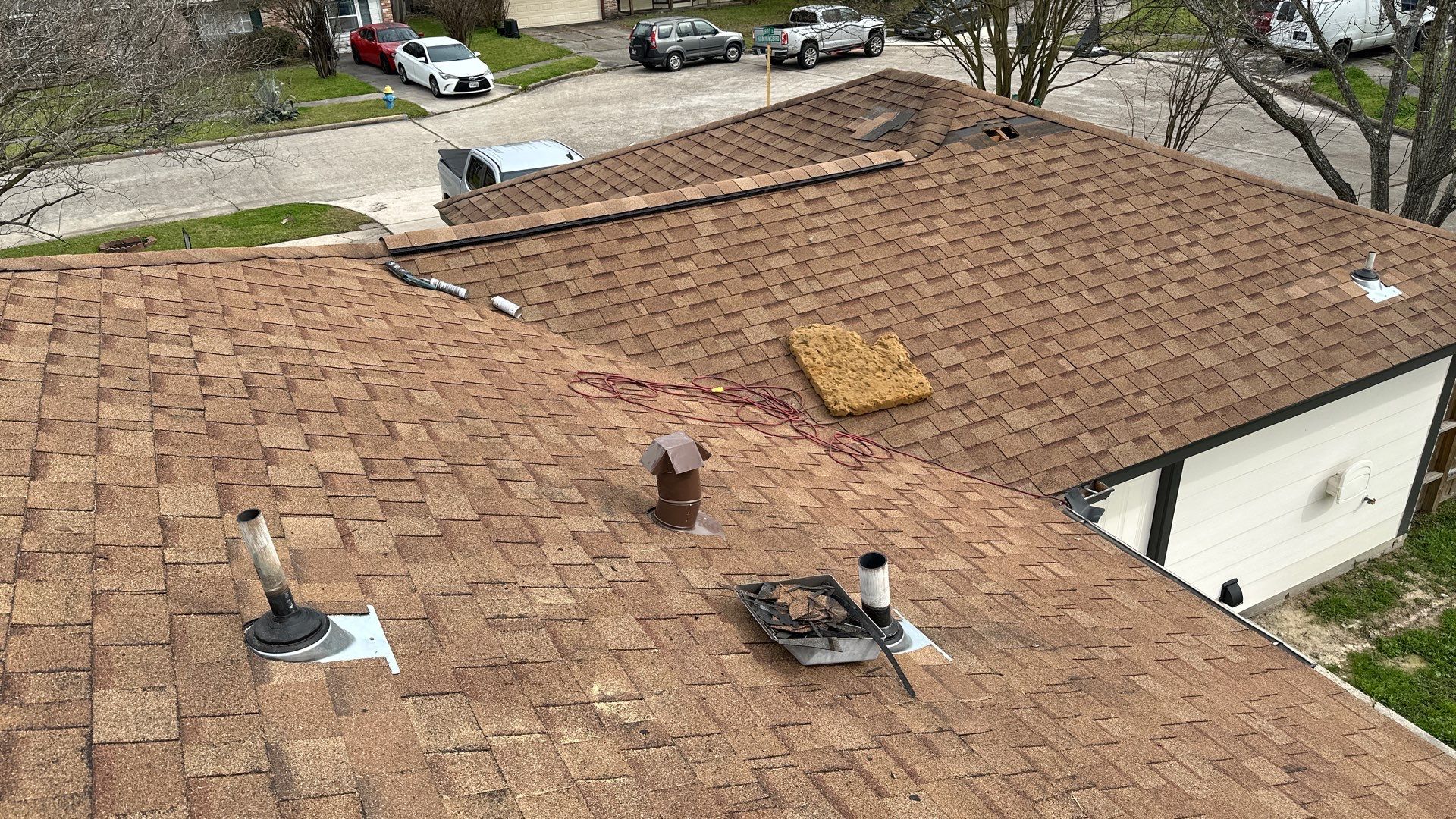 Roof Replacement with Ridge Vent & Flashing Details — Conroe, TX by PL Roofing & SB Roofing, LLC.