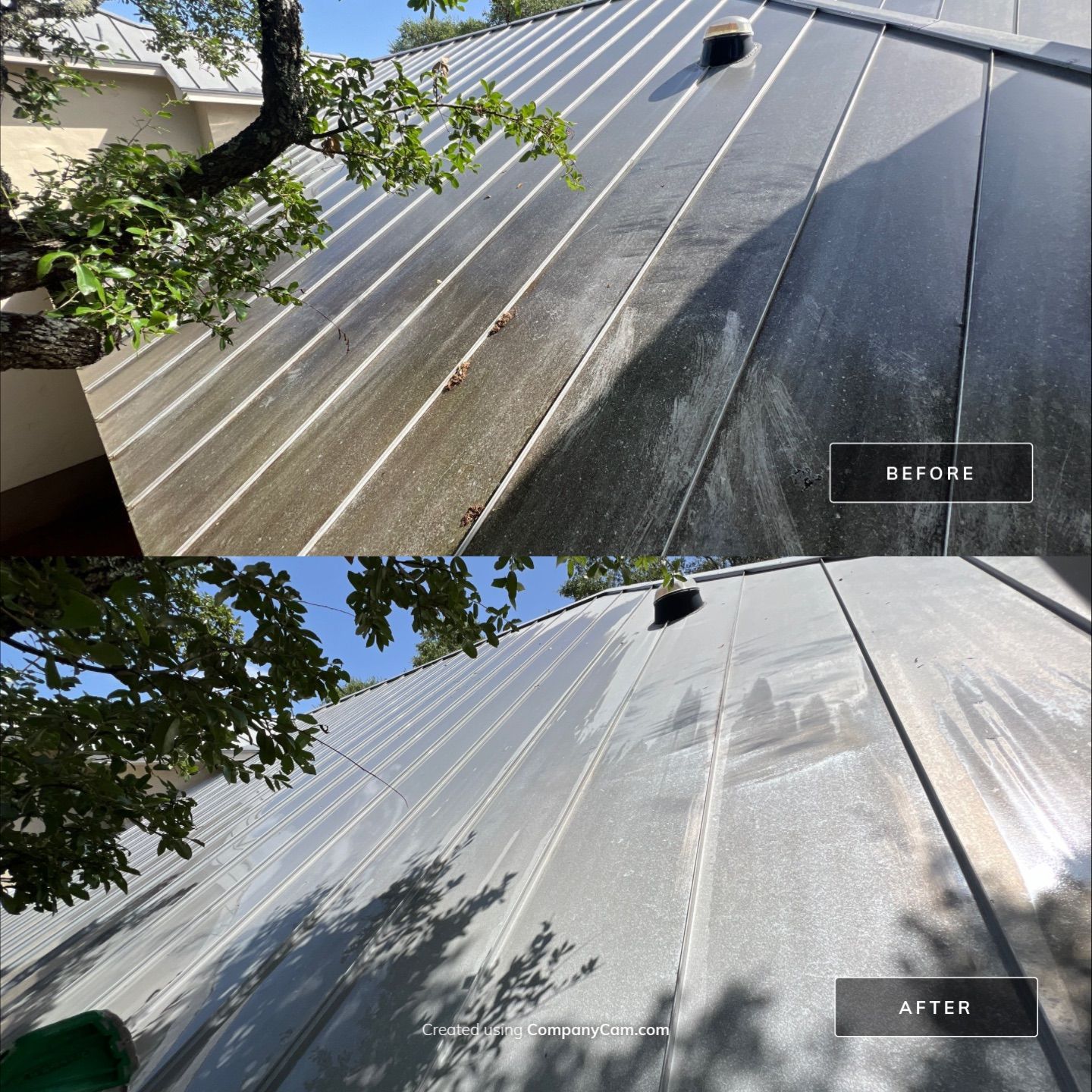 Metal Roof Wash Project in Boerne by Bright Choice