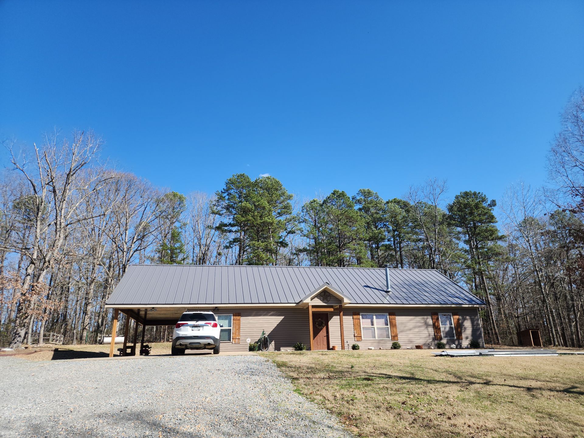 Residential Metal Roof Replacement using Reed's Metals: 26 GA. Standing Seam: Charcoal Grey by Hostetler Roofing