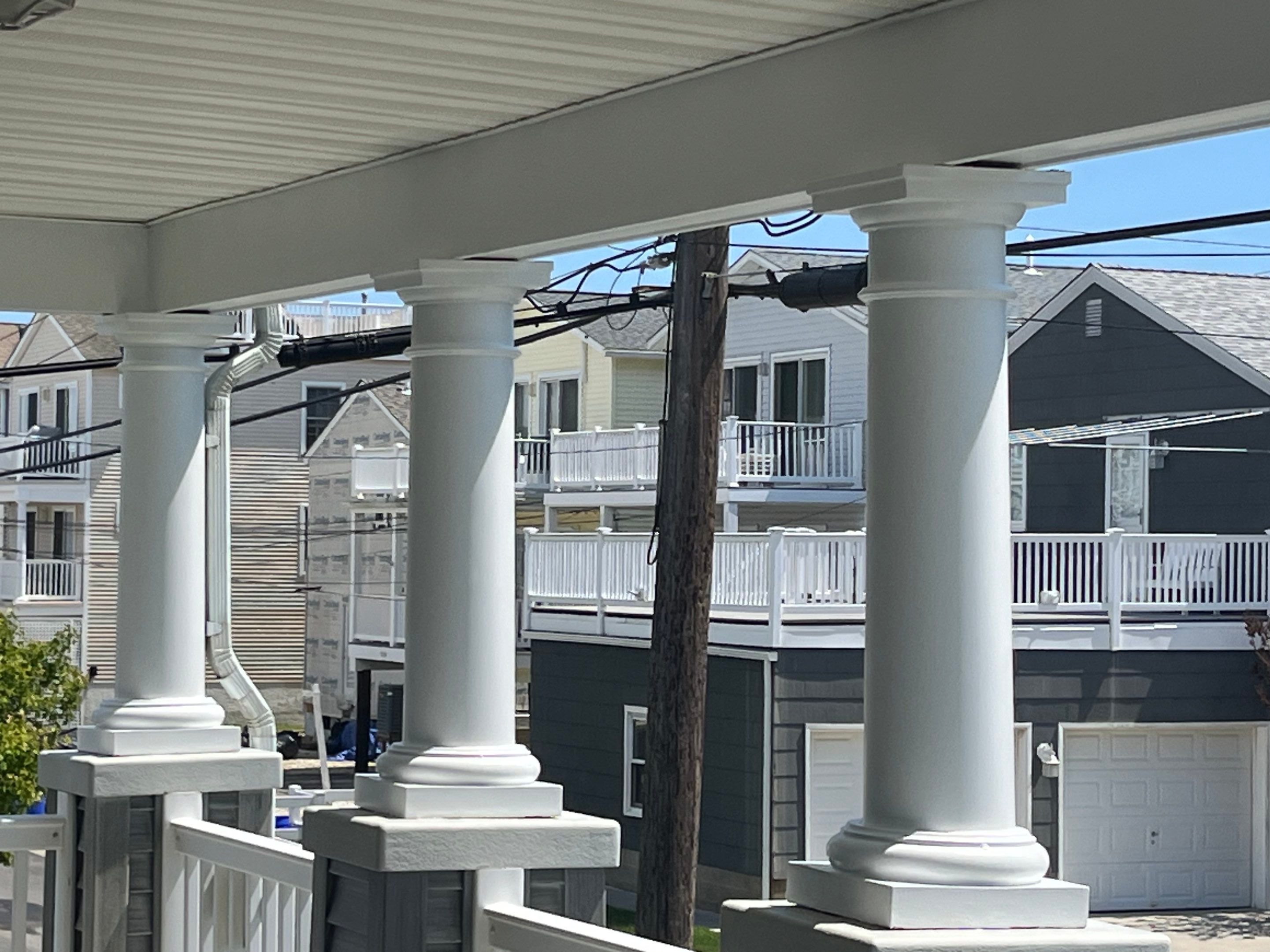 Exterior painting - Columns & Beams Ocean City, NJ by FreshCoat Works LLC