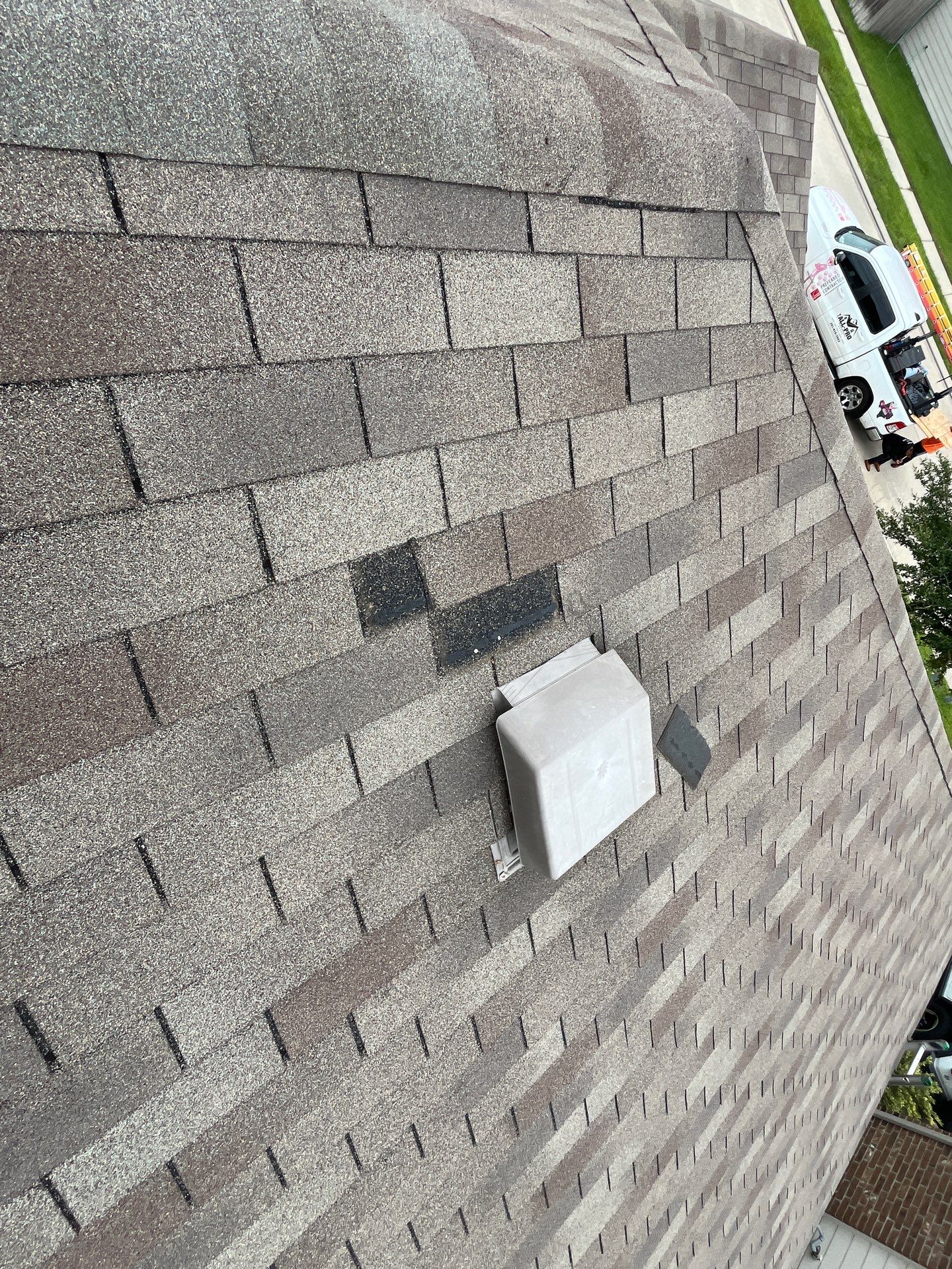 Hail Damage using Owen's Corning Duration (Lifetime) Shingles by Roof Repair Company