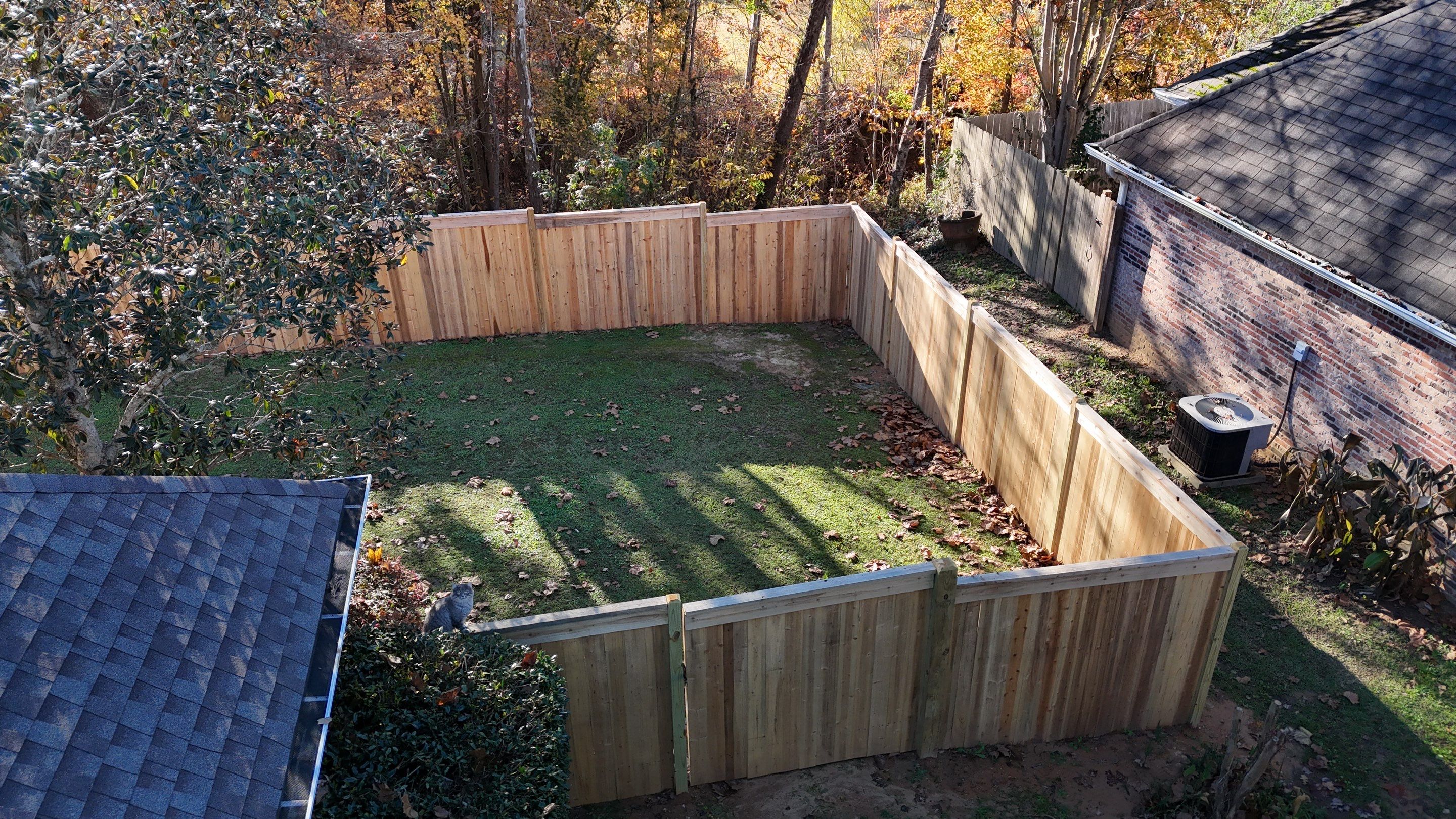 6' Cedar Good Neighbor Fence with 4x4 Posts by Roberson Construction LLC