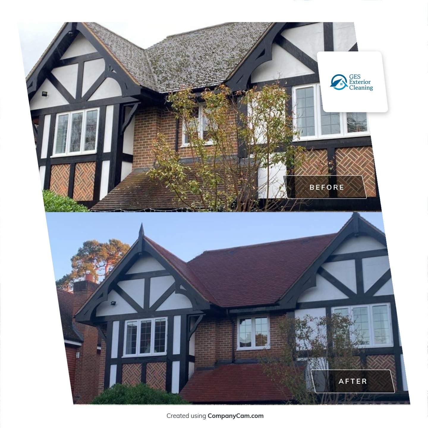 Roof Clean using Honda 15lpm Low Pressure Washing Machine by Ges Exterior Cleaning ltd