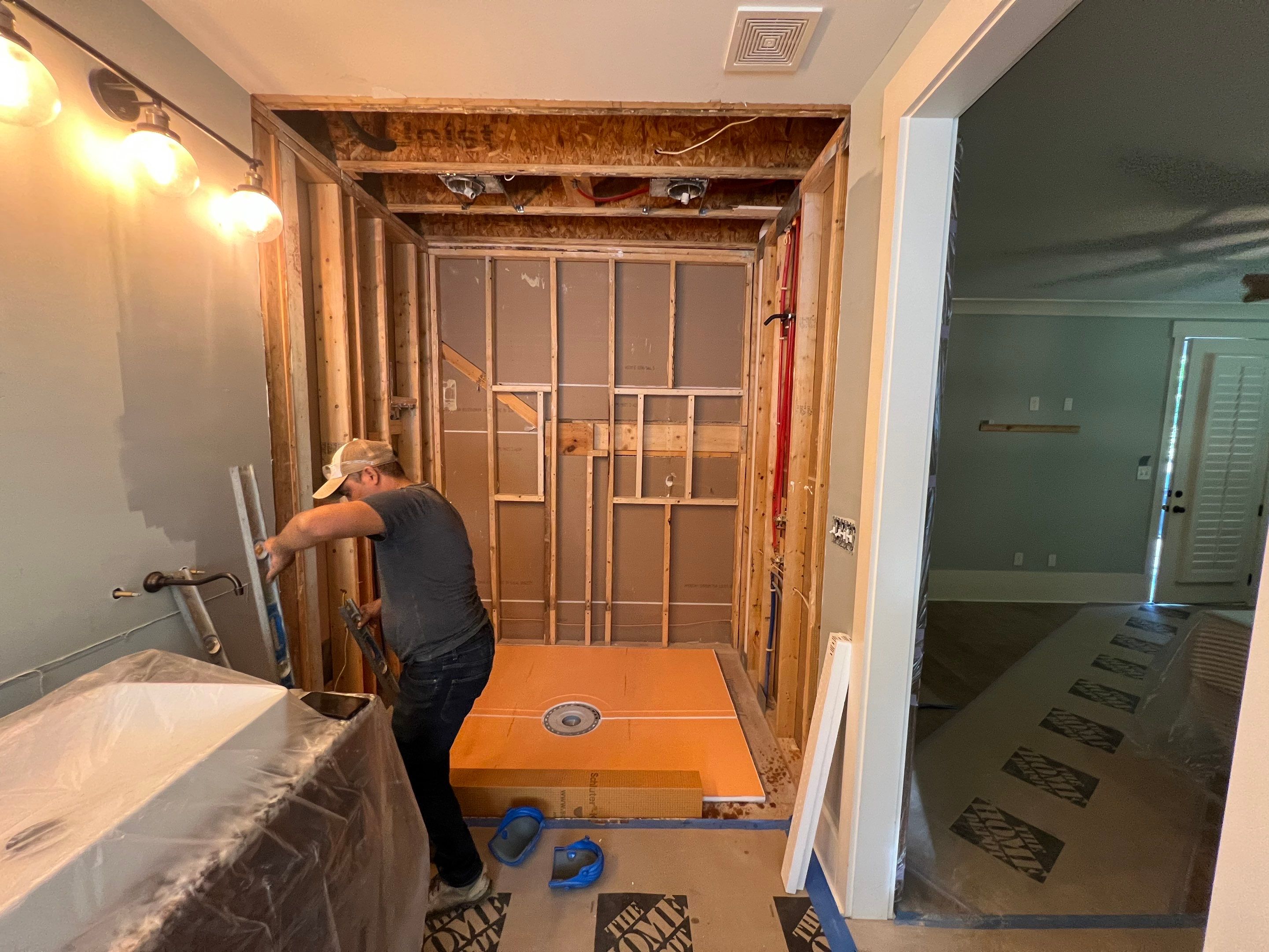Master Bathroom Remodel With Subway Tile and Rainfall Shower in Kennesaw by Swift Home Renovations
