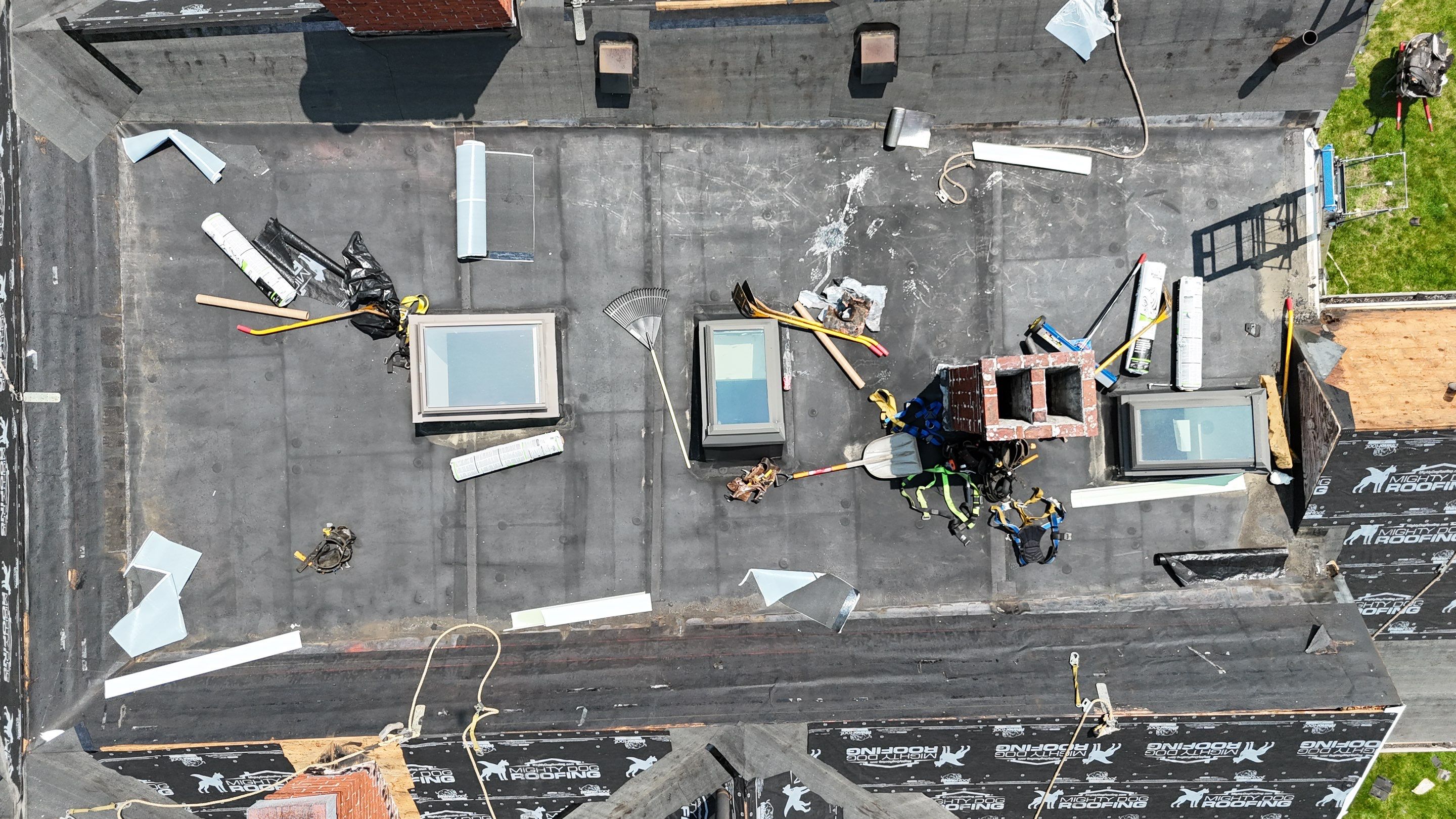 Full Roof Replacement & EPDM Restoration – North Andover, MA by Mighty Dog Roofing of Greater Middlesex County